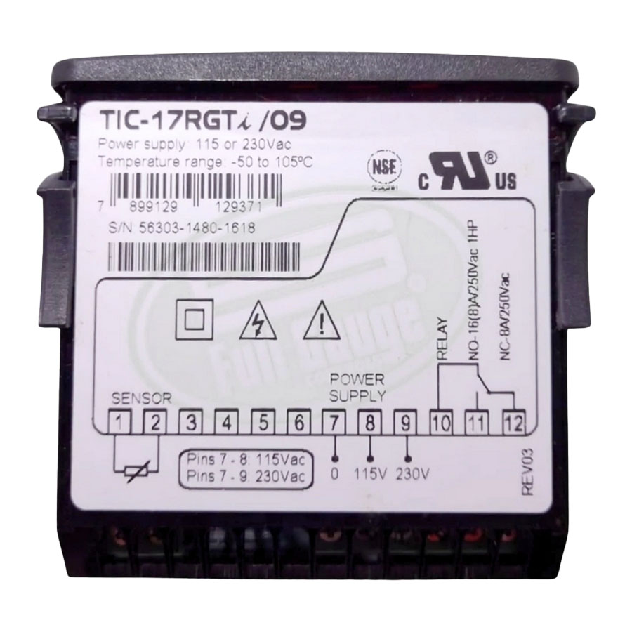 Controlador de Temperatura Digital Full Gauge TIC17RGTI Bivolt com Sensor