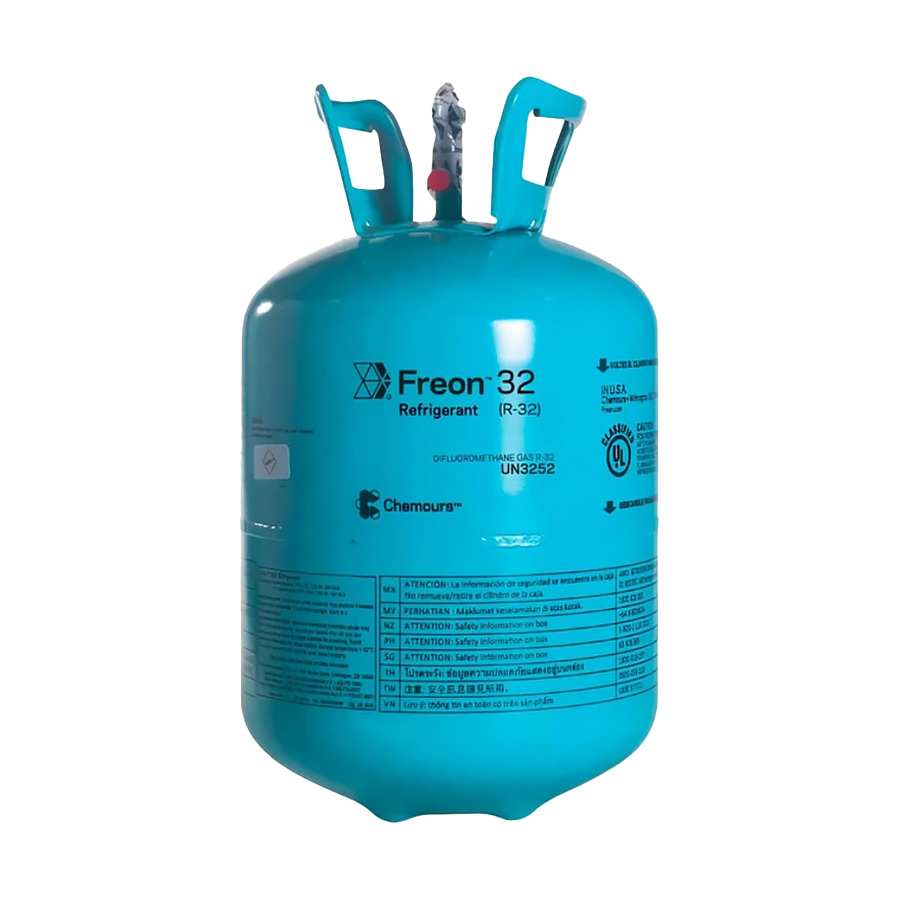 Fluido Gás Refrigerante Chemours Freon R32 9,5 kg Baixo GWP