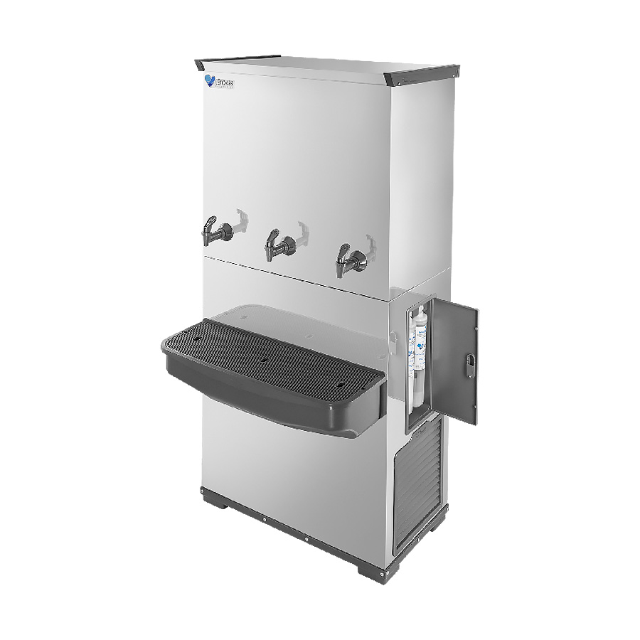 Bebedouro Industrial Cânovas 100L RESIST em Inox com 3 Torneiras (1 natural)