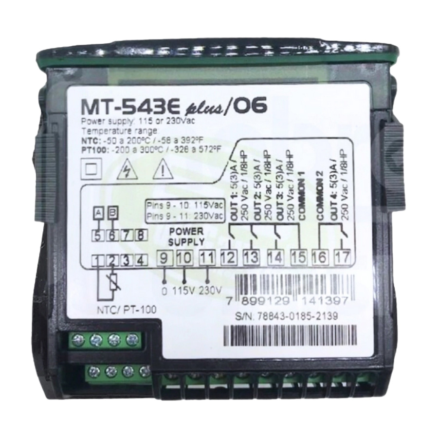 Controlador de Temperatura Digital 4 Estágios Full Gauge MT543E PLUS Bivolt