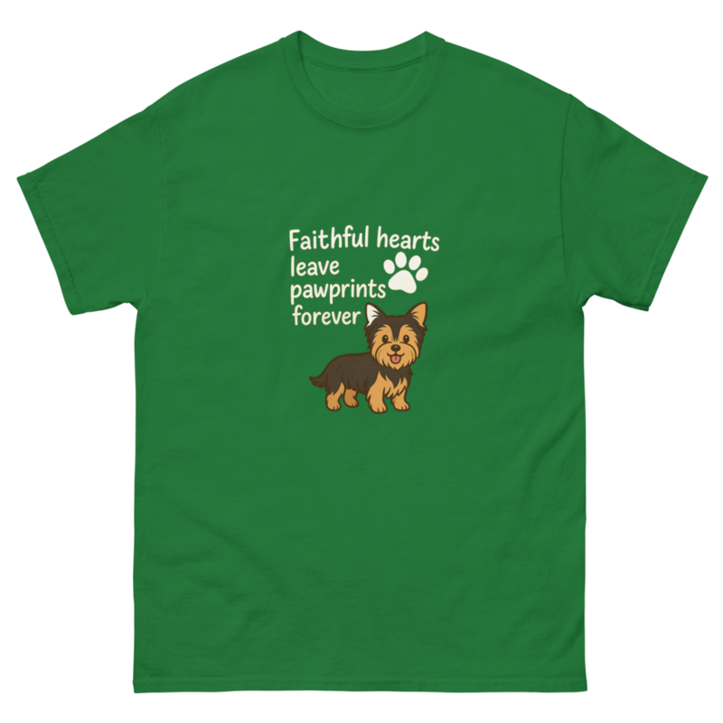Faithful Hearts Pawprint Dog T-Shirt