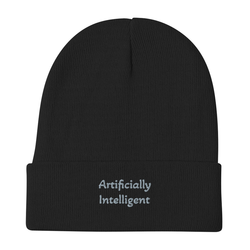 Embroidered "Artificially Intelligent" Beanie
