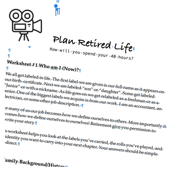 Plan Retired Life Workbook with group discussion