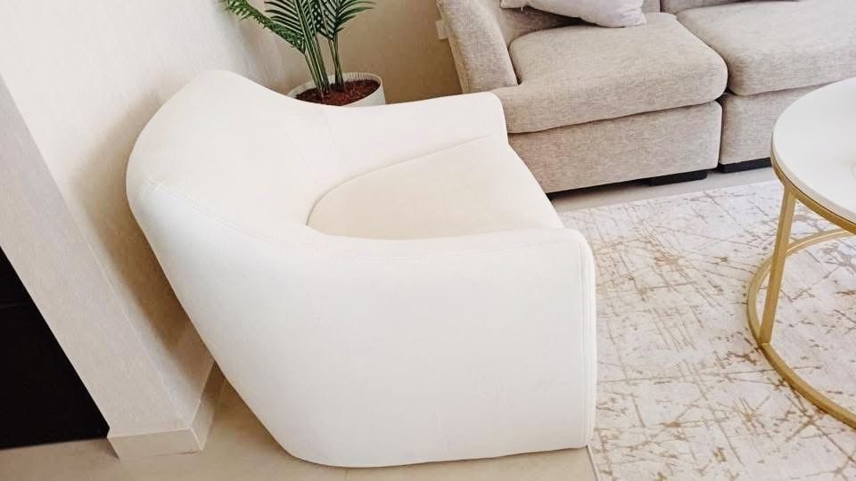 Sillón moderno blanco