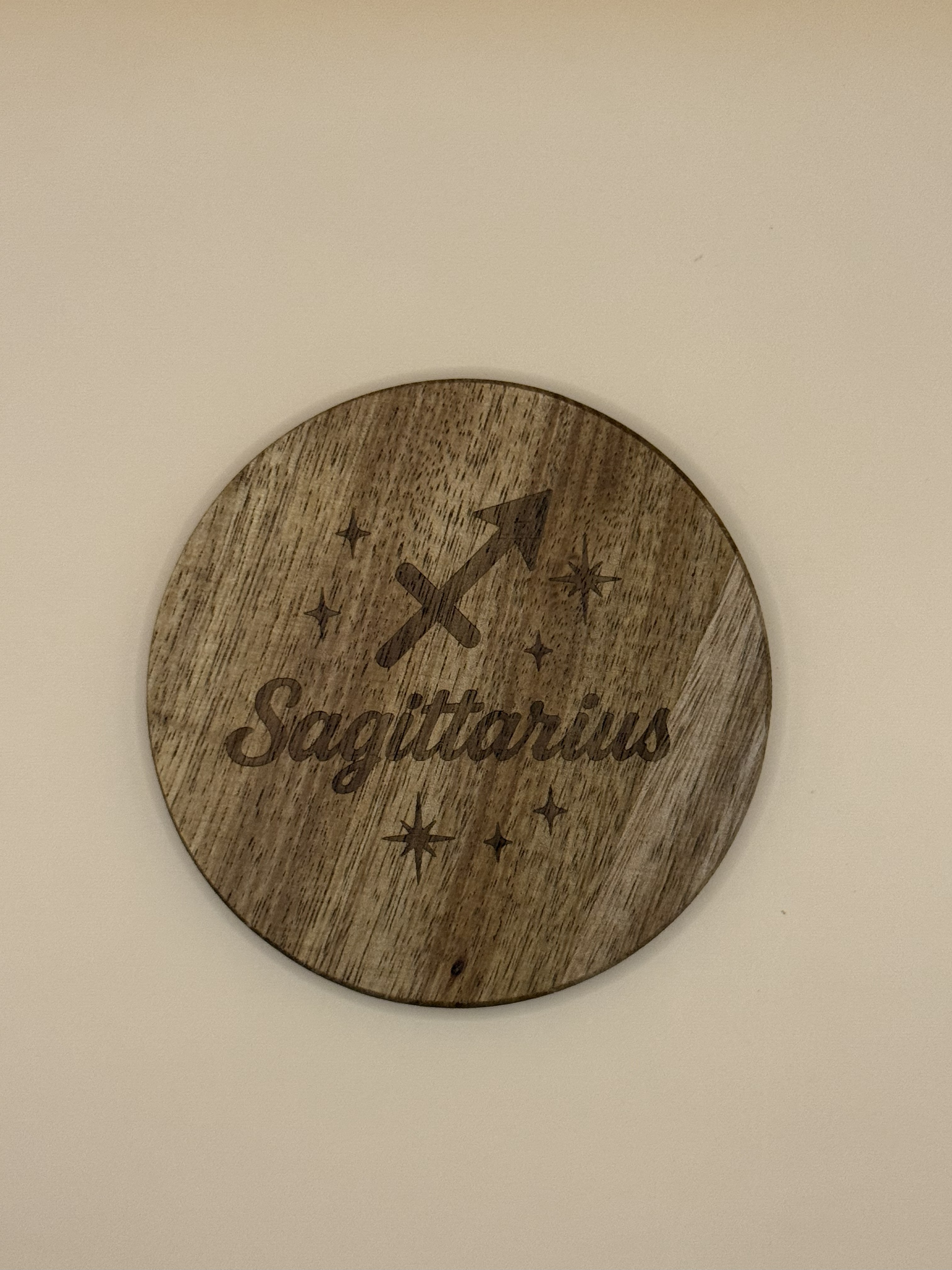 Leo Zodiac Wooden Coaster