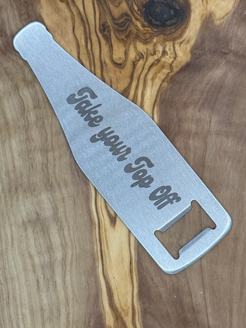 1pc Metal Bottle Opener with Fun Quotes