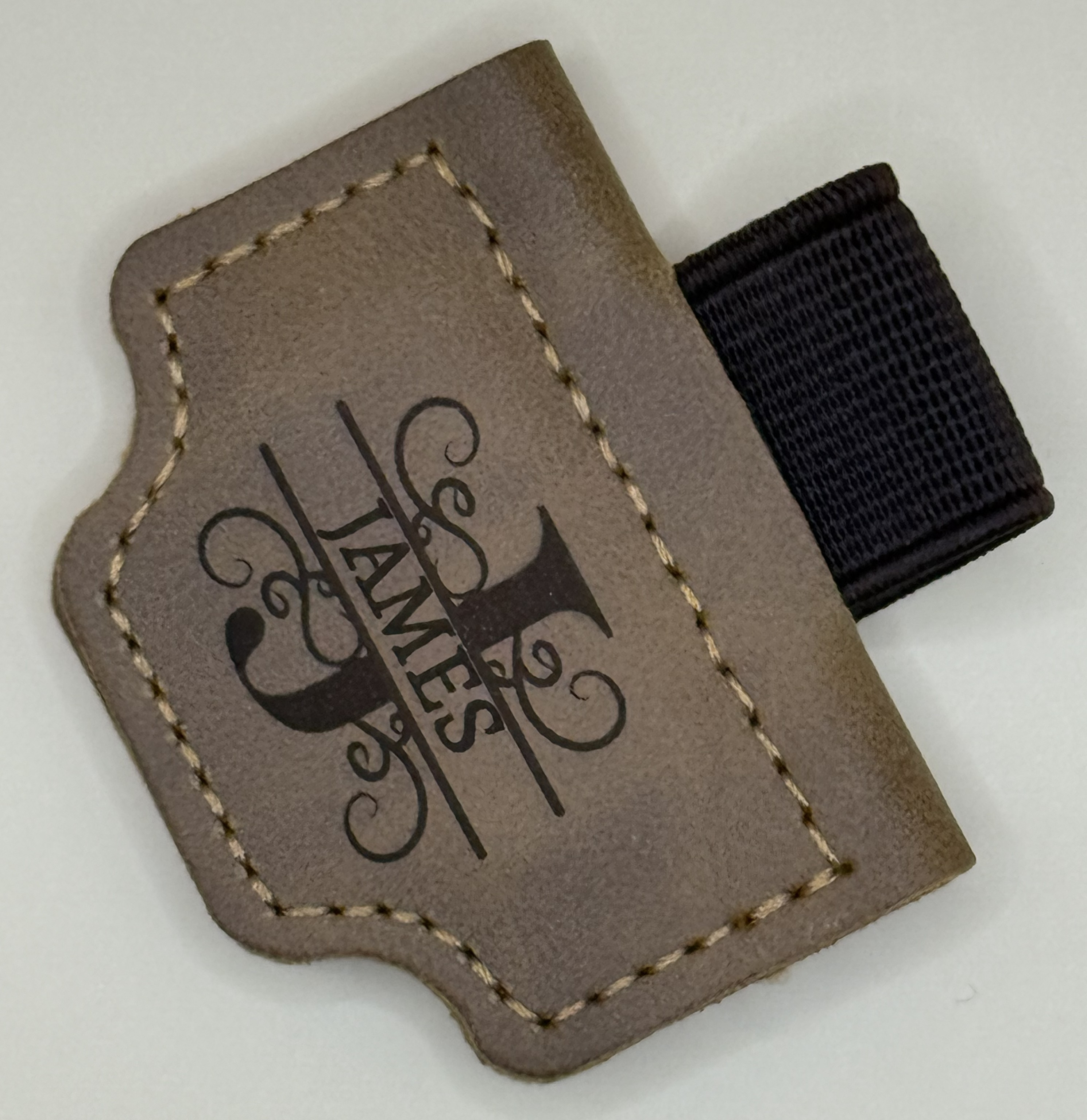 Personalized Leather bookmark with pen holder