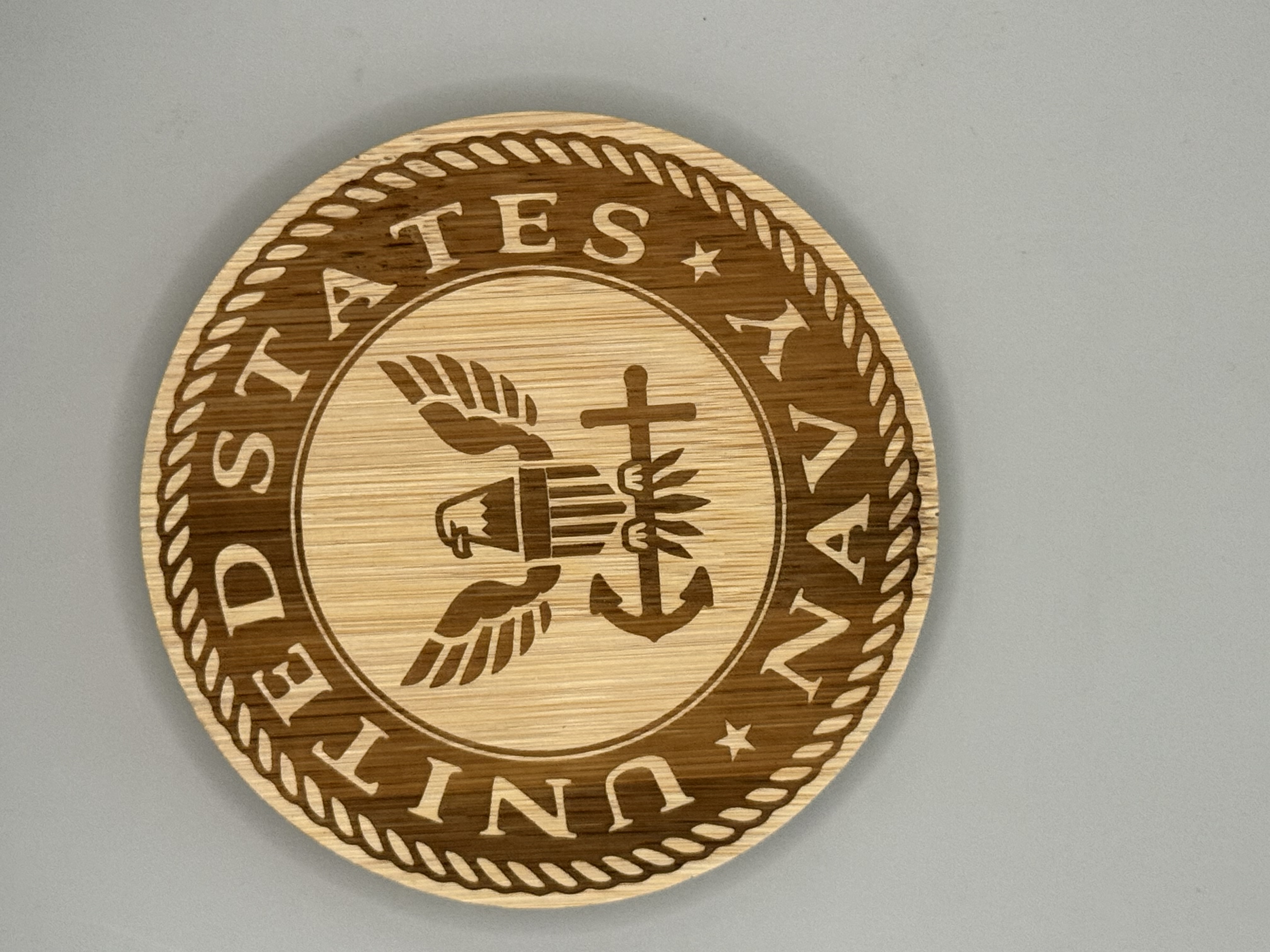 United States Navy Wooden coaster