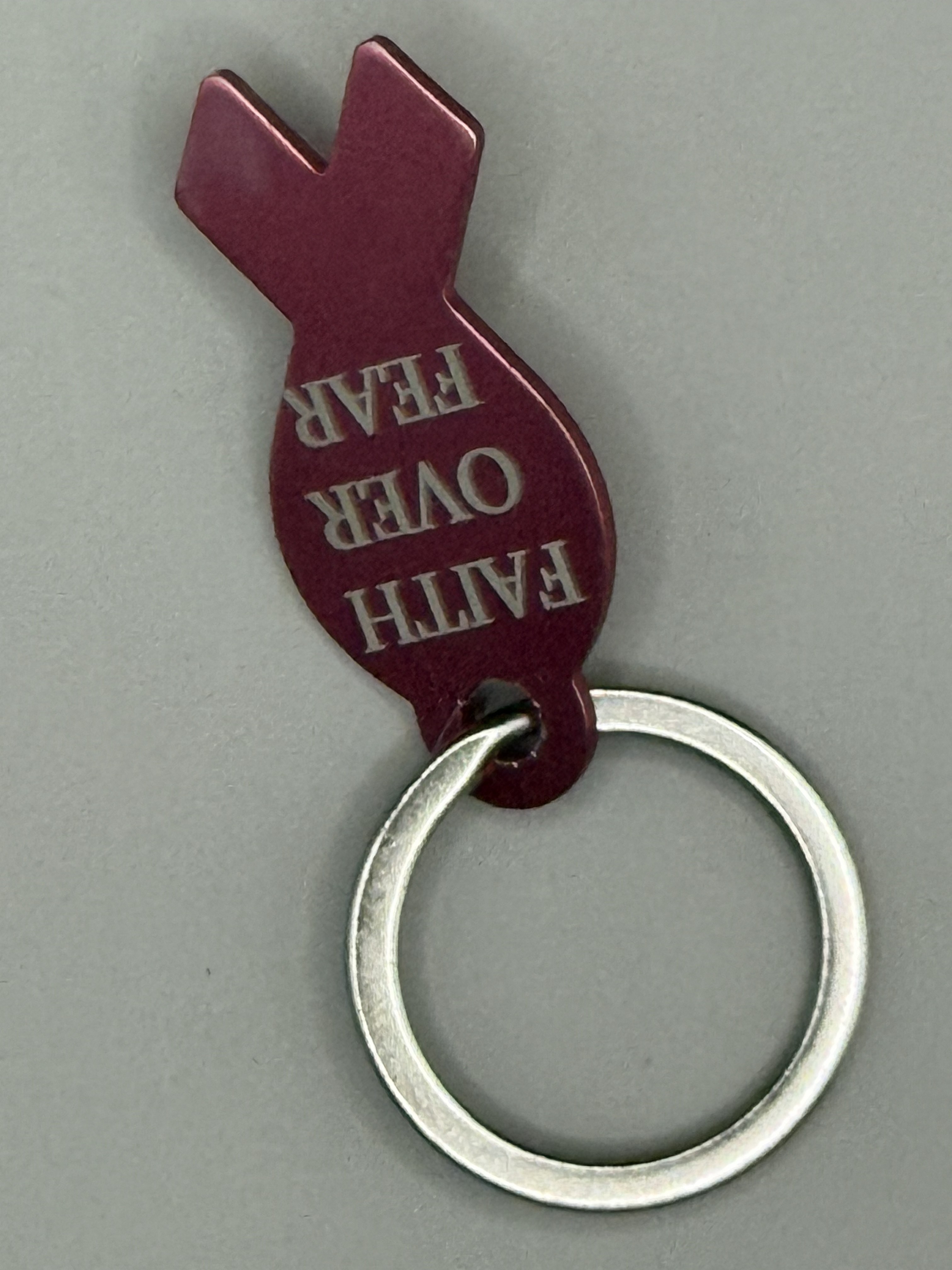 Faith Over Fear Keychain For Cancer Support