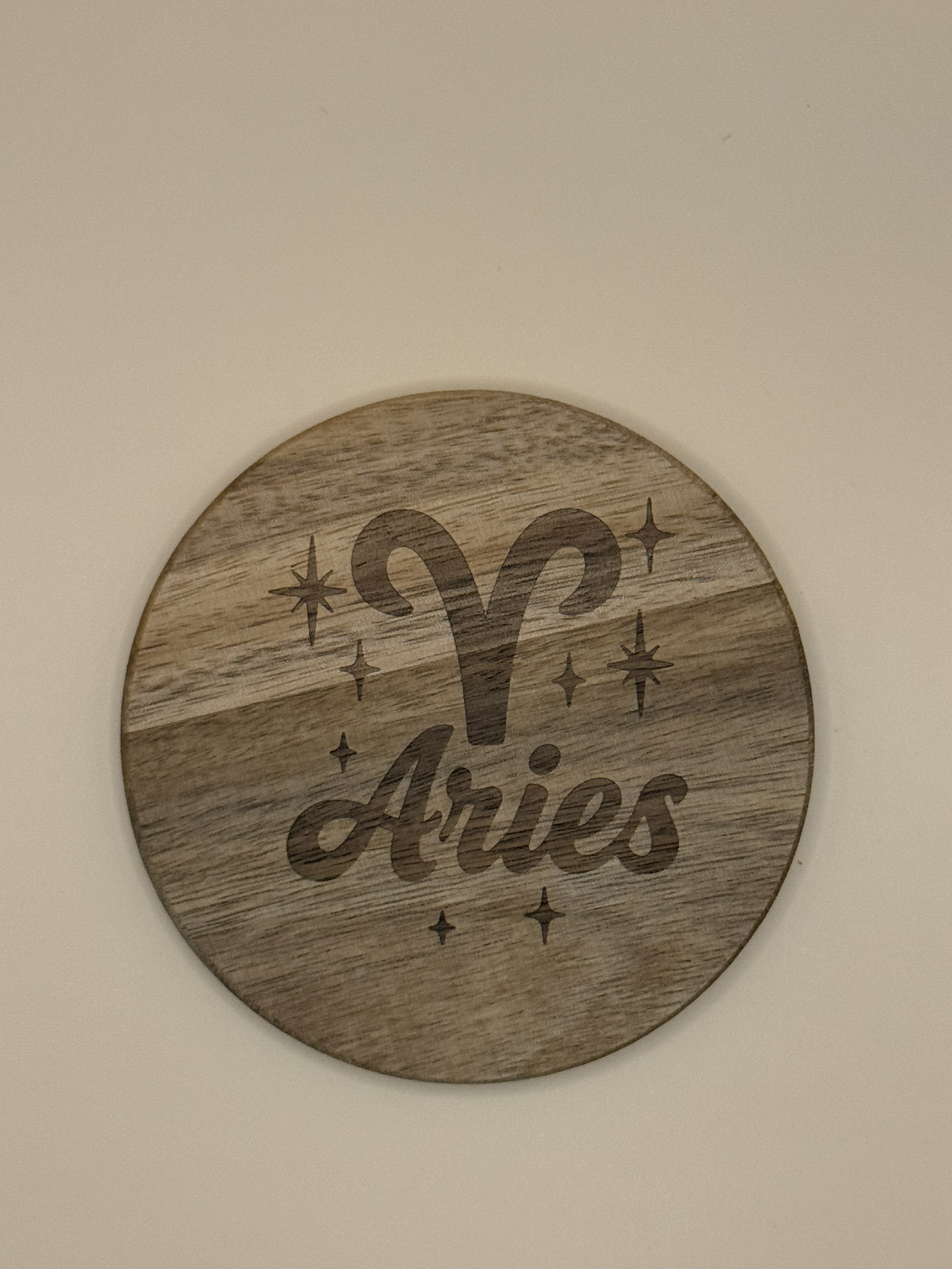 Leo Zodiac Wooden Coaster