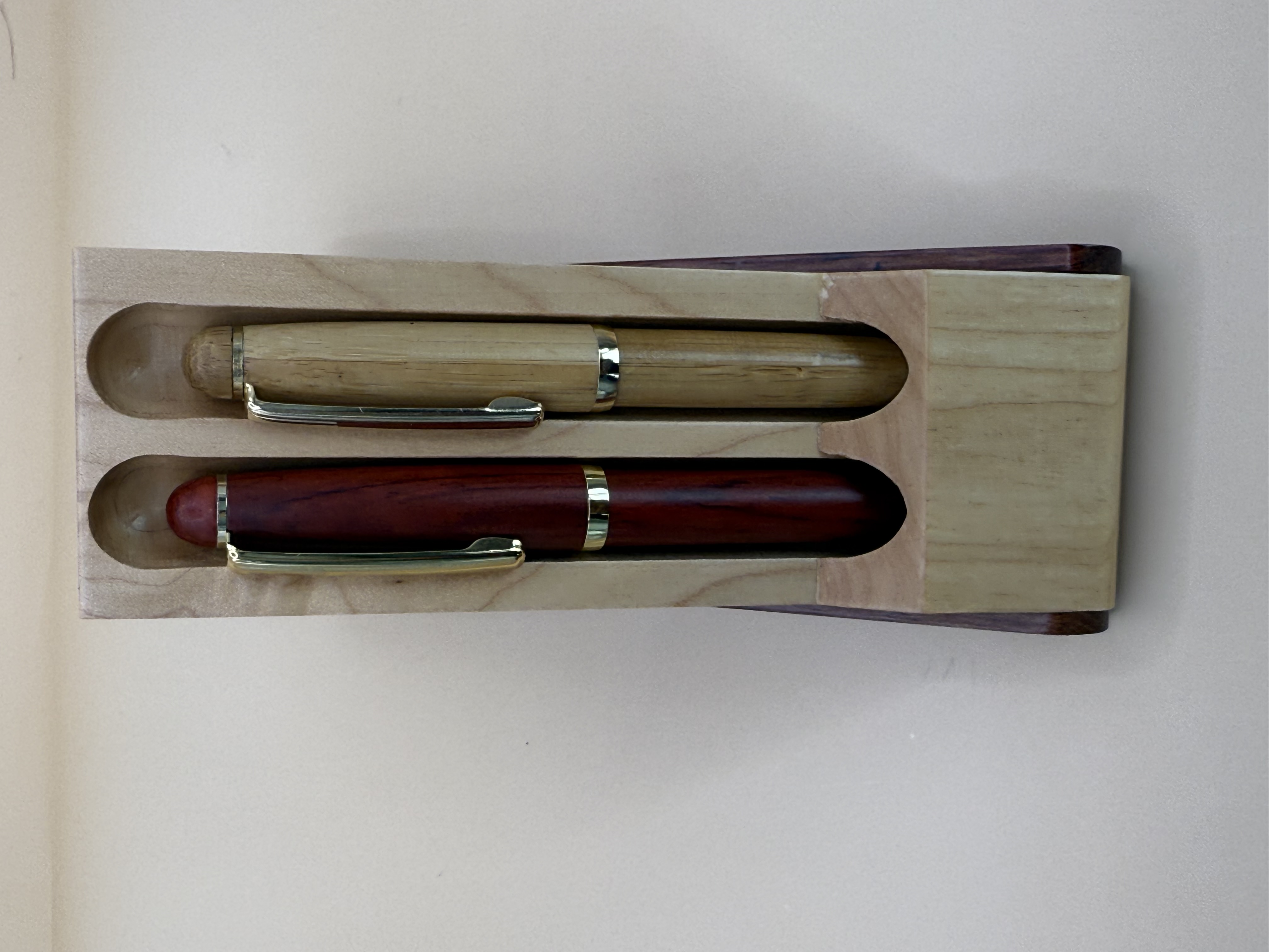 Bamboo Pen and Pencil set with holder
