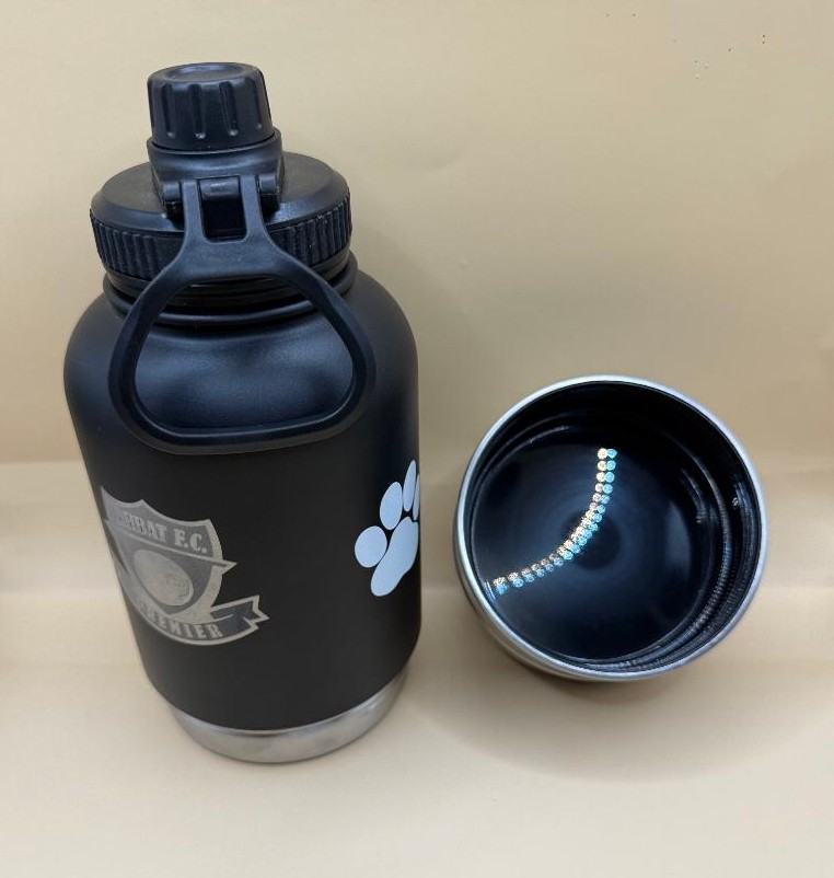 Insulated water bottle with dual bowls for pets