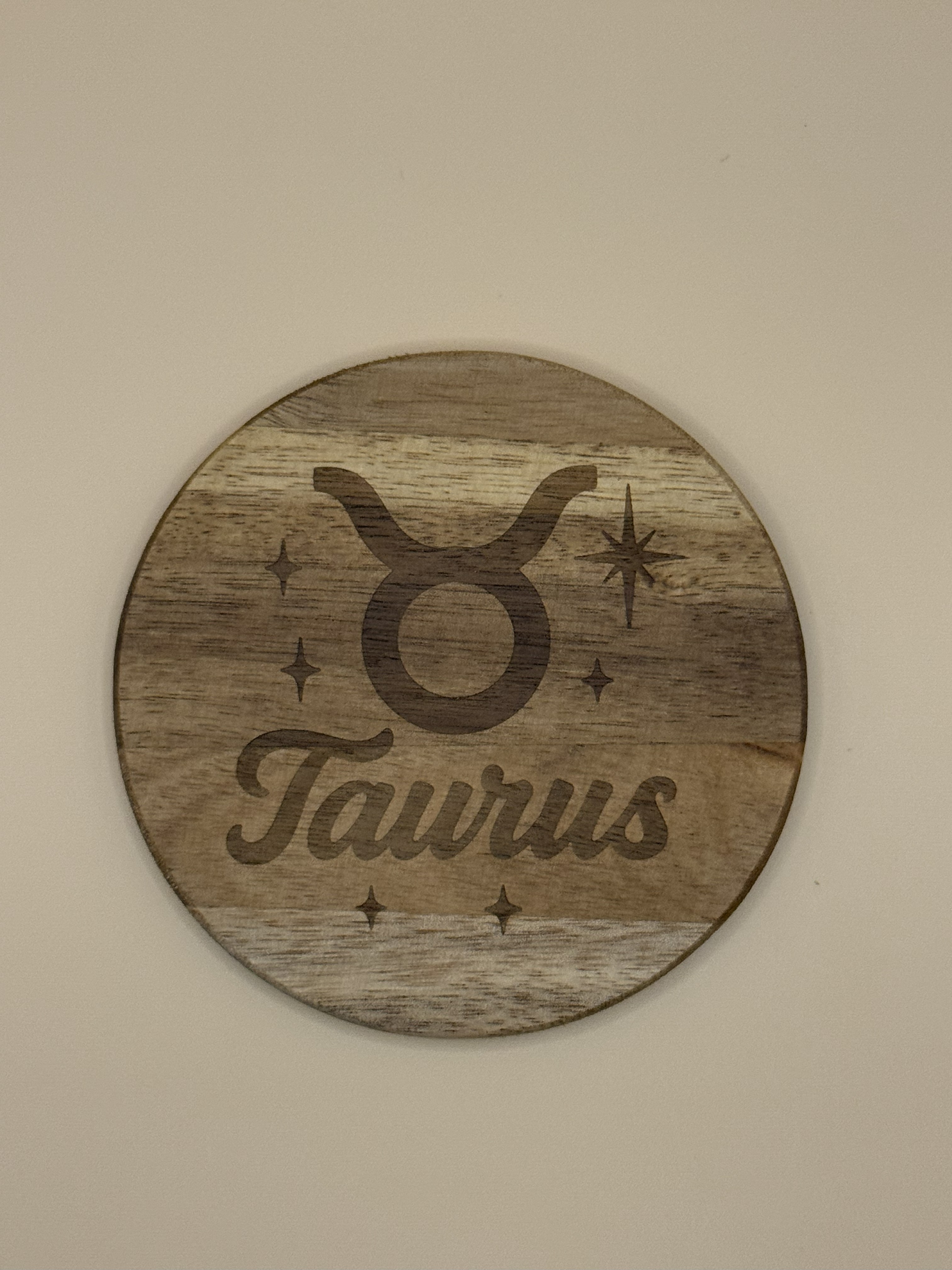 Leo Zodiac Wooden Coaster
