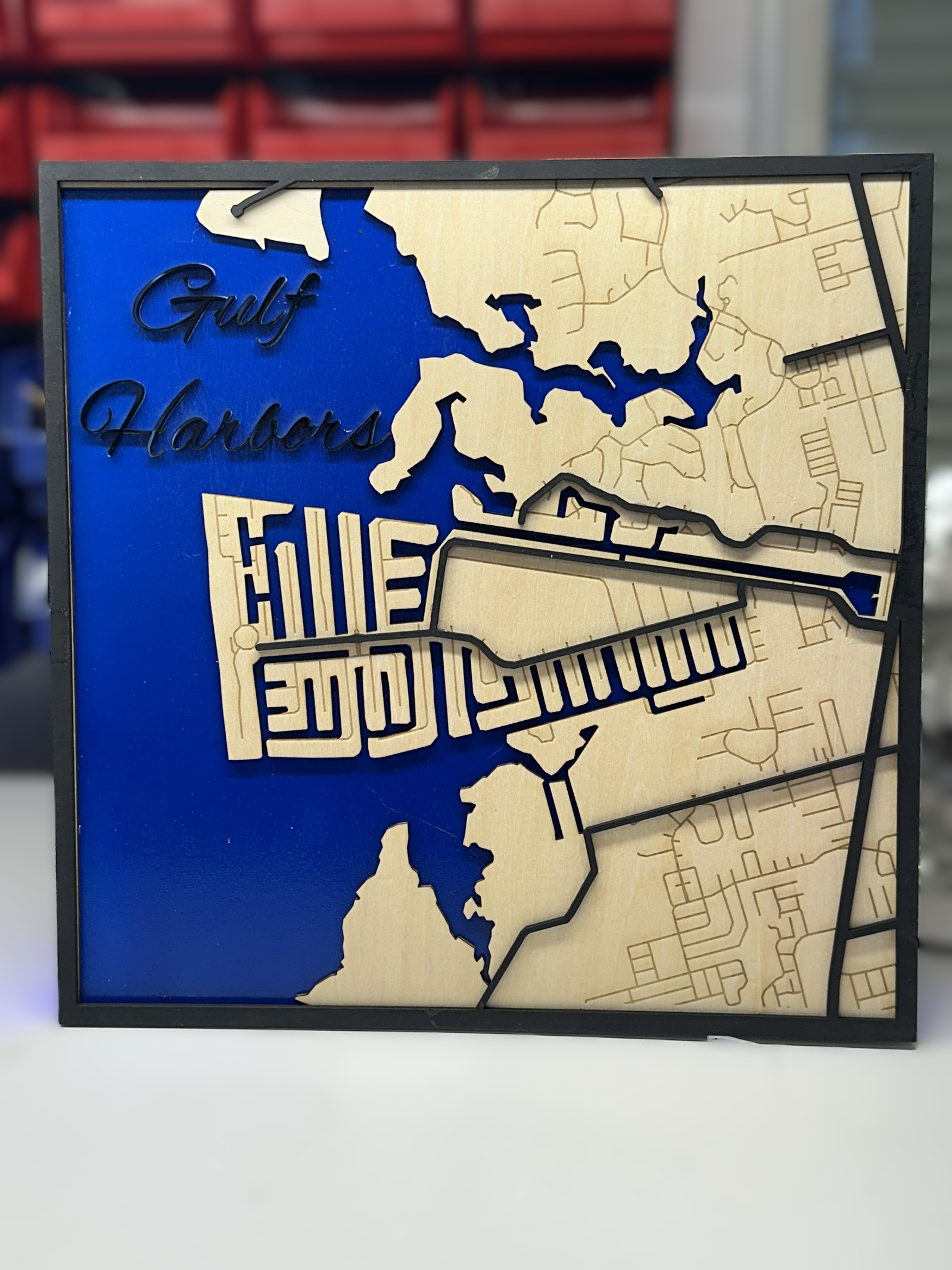 Oldsmar Florida Wooden Map/ map for your area