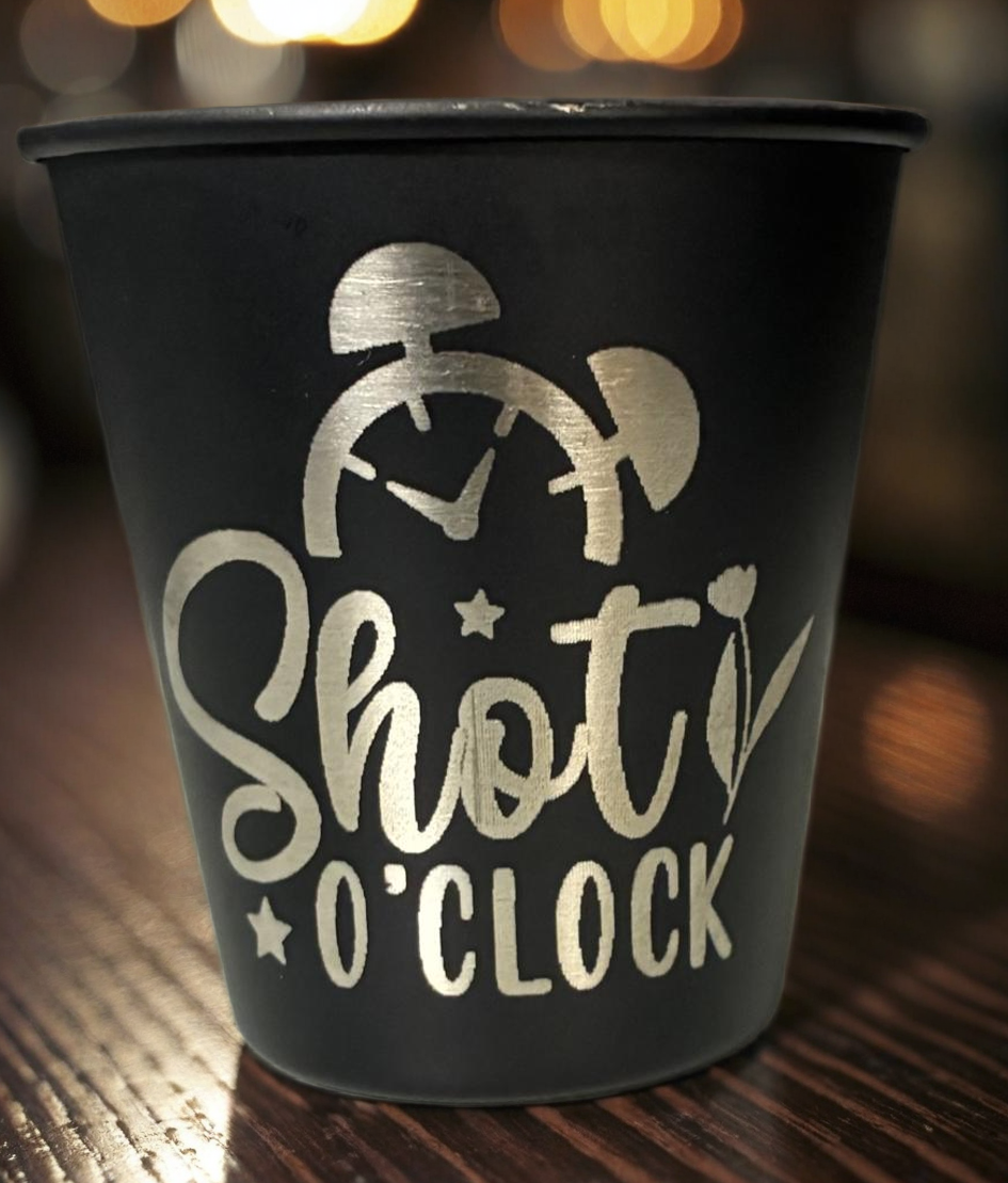 Shot O'Clock Black Shot Glass