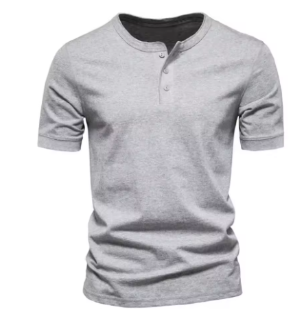 Men's Grey Henley T-Shirt