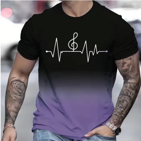Music Heartbeat Gradient T-Shirt