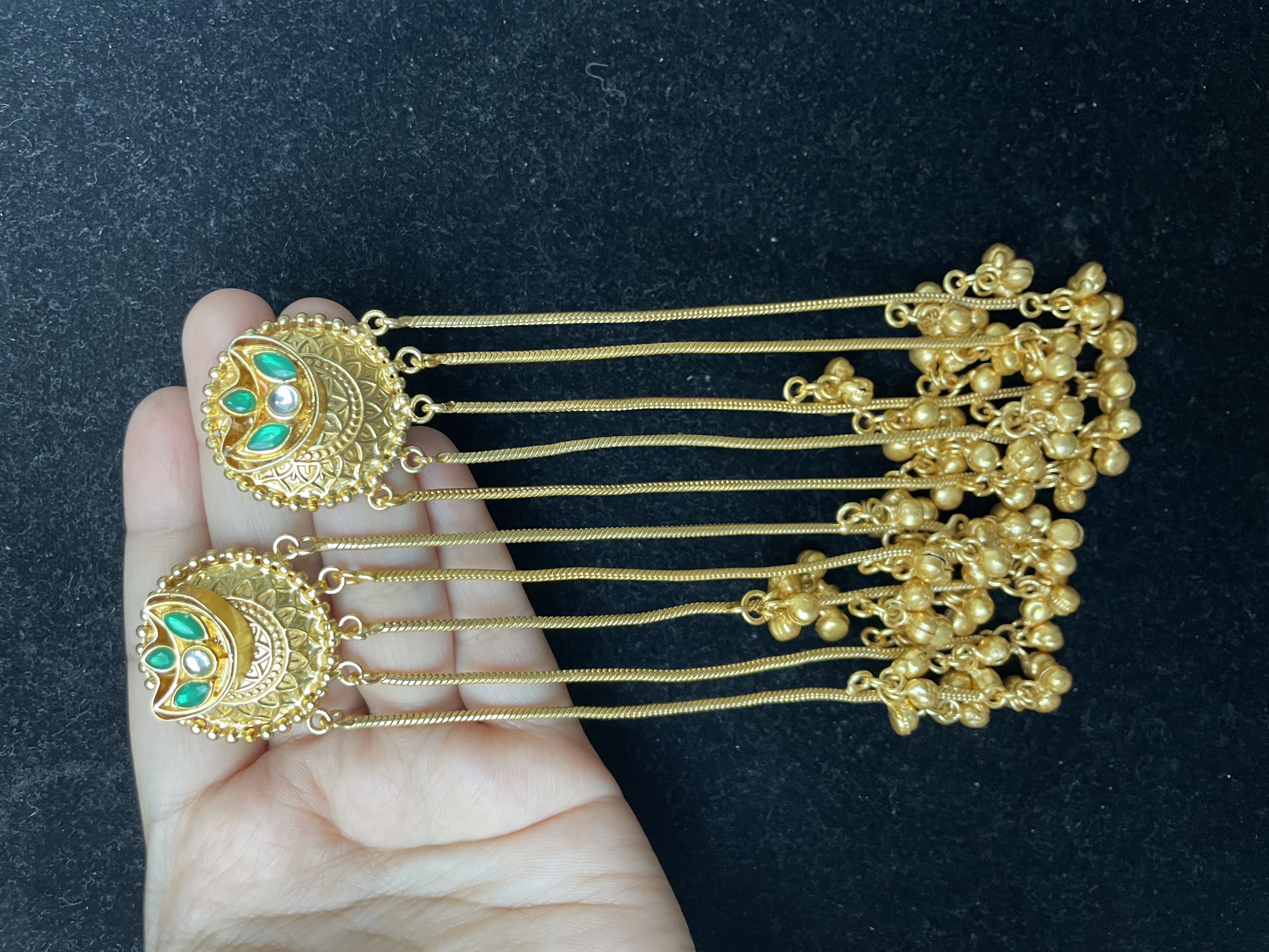 Kashmiri Earrings Pachi Stone