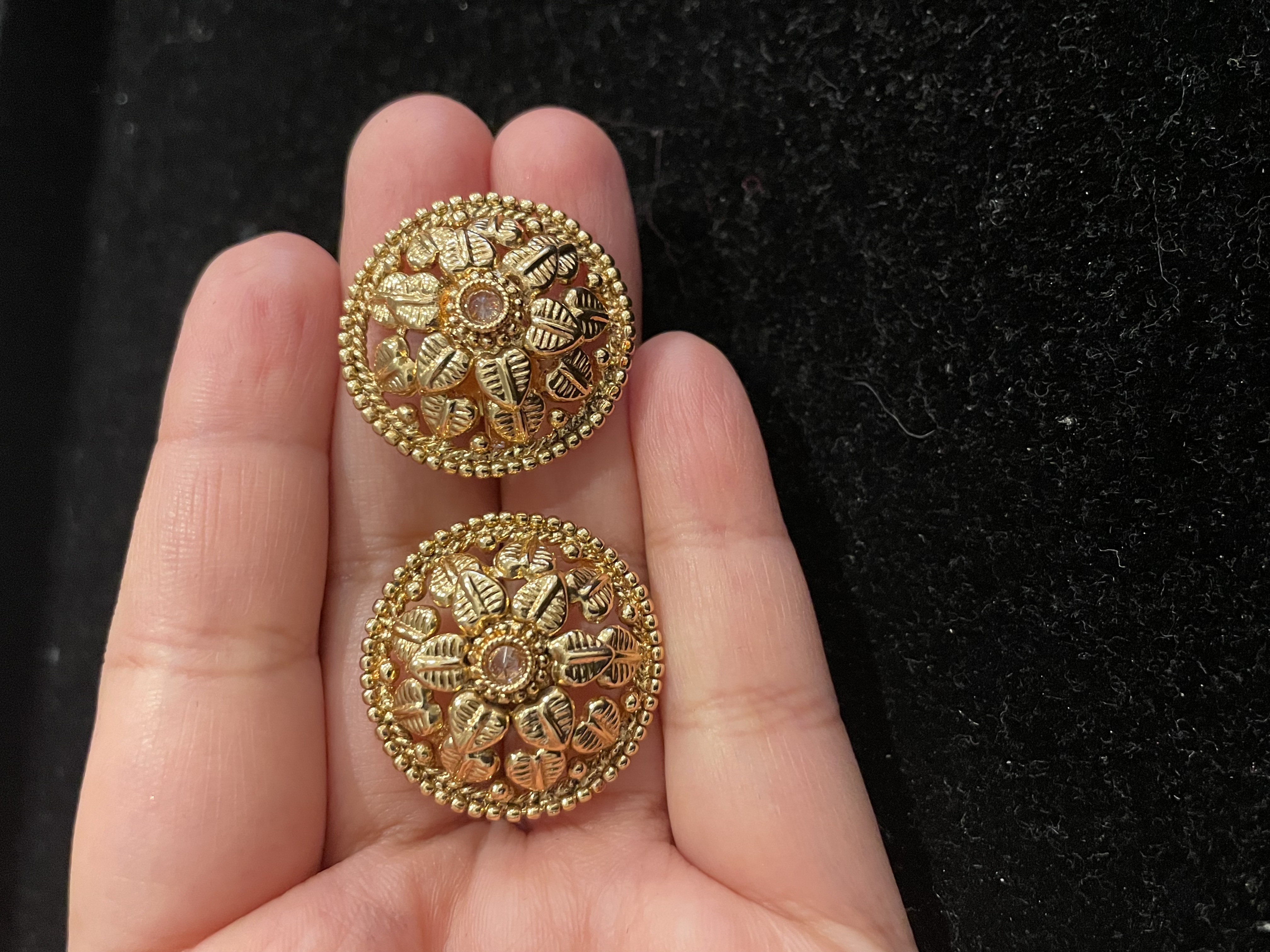 Antique Gold-Plated Earrings