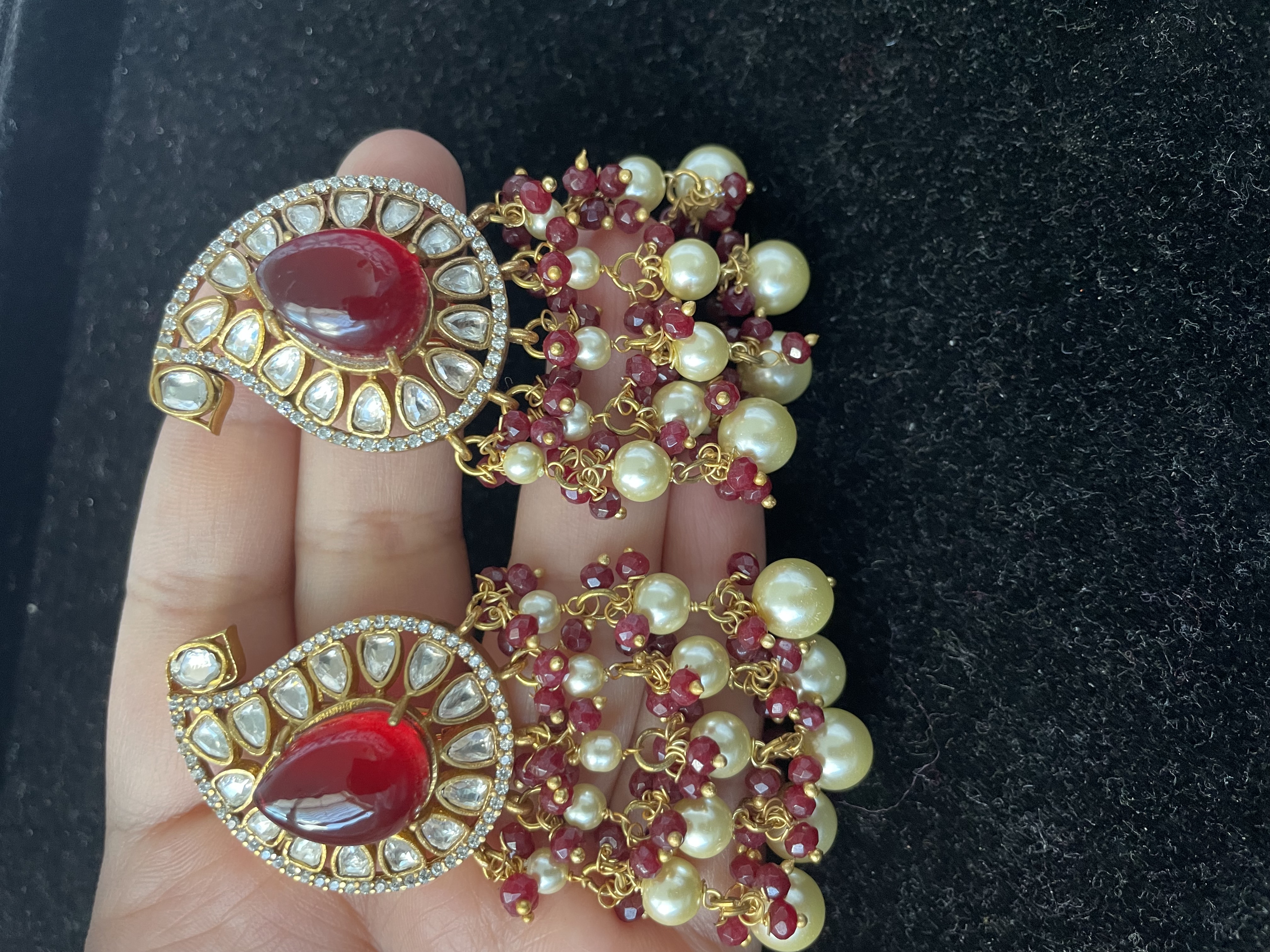 Premium Moissanite and Semi Precious Stone Earrings