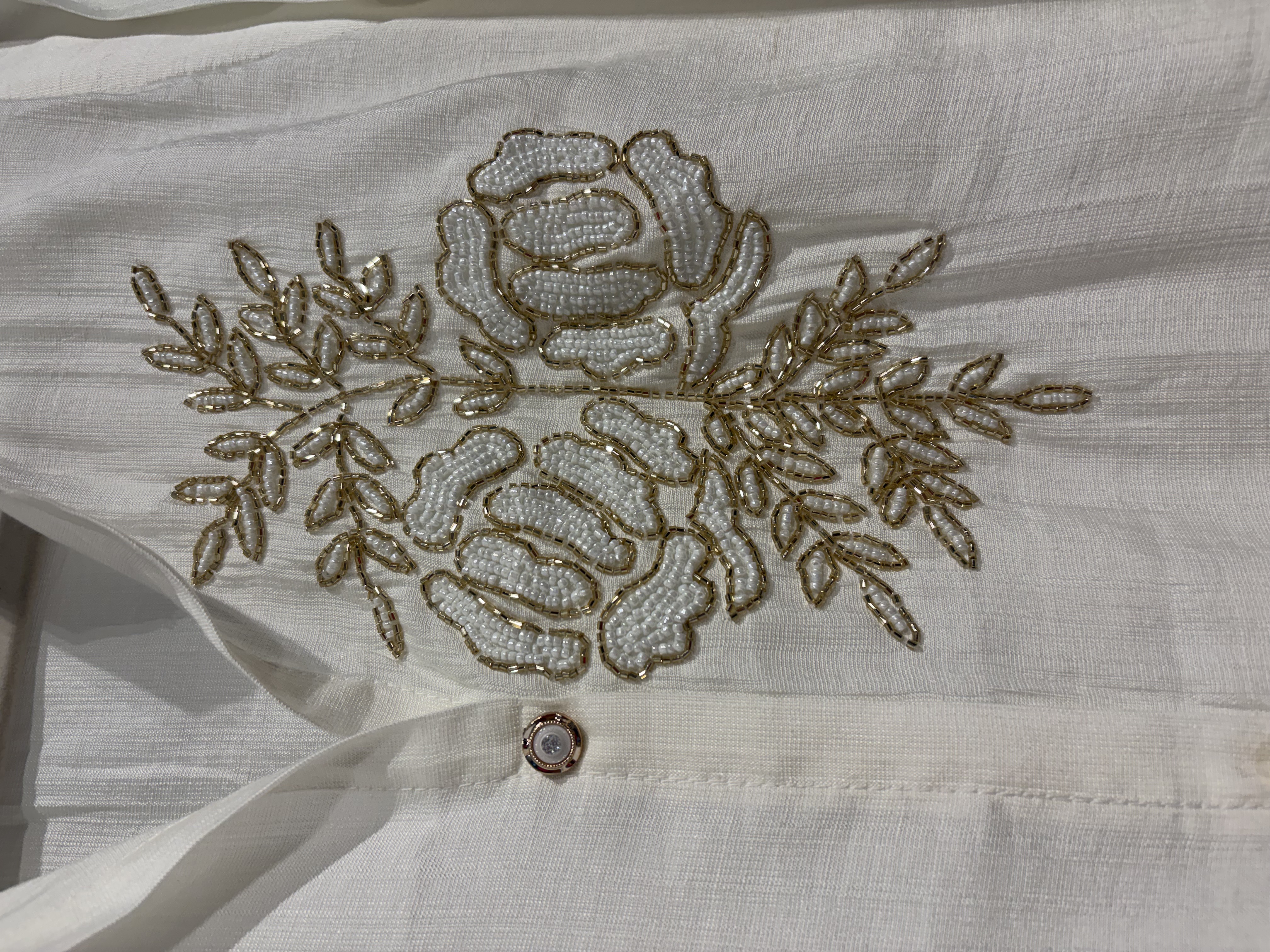 Embroidered White Co ord Set