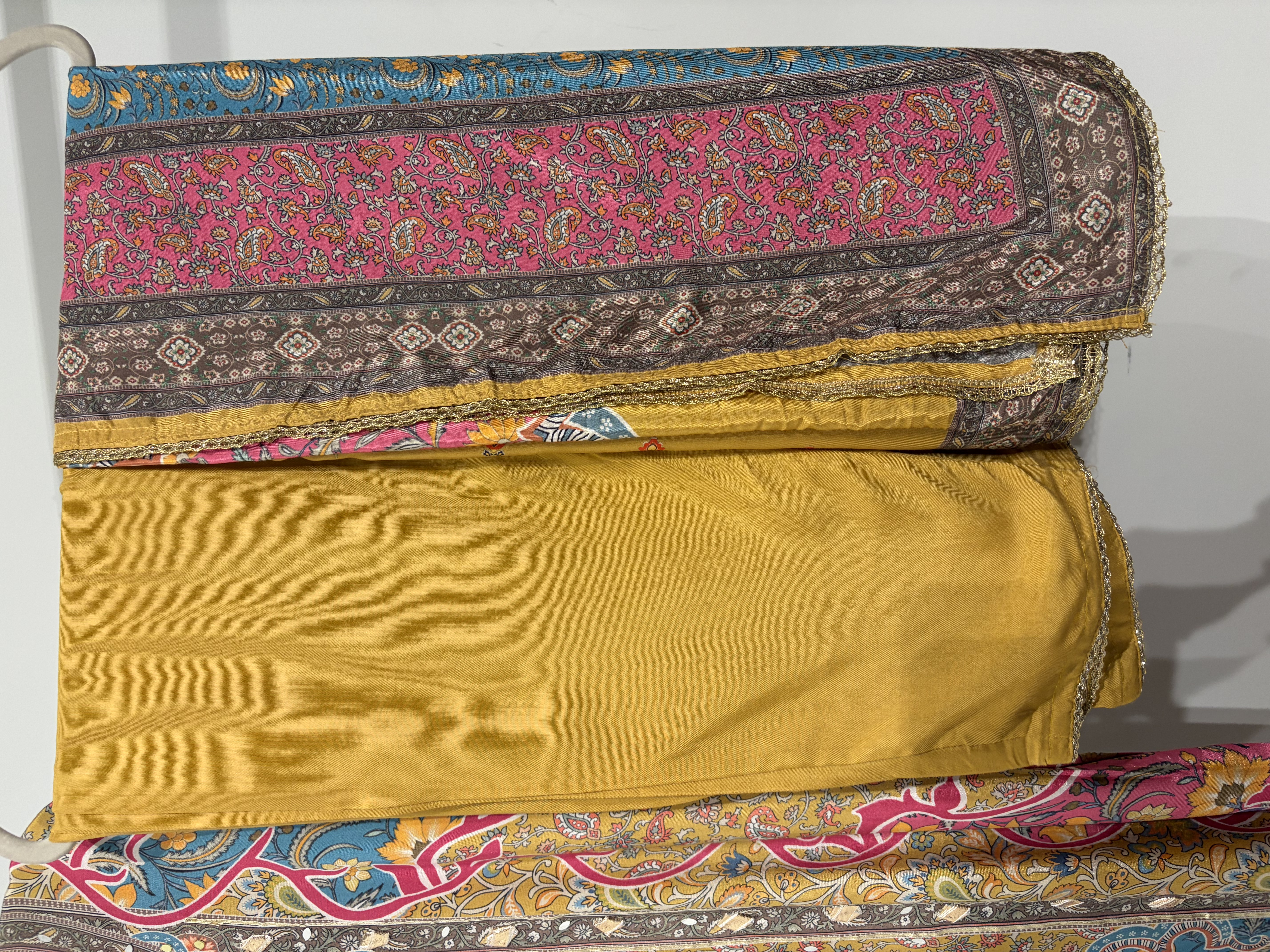 Pure Muslin Yellow 3 Piece