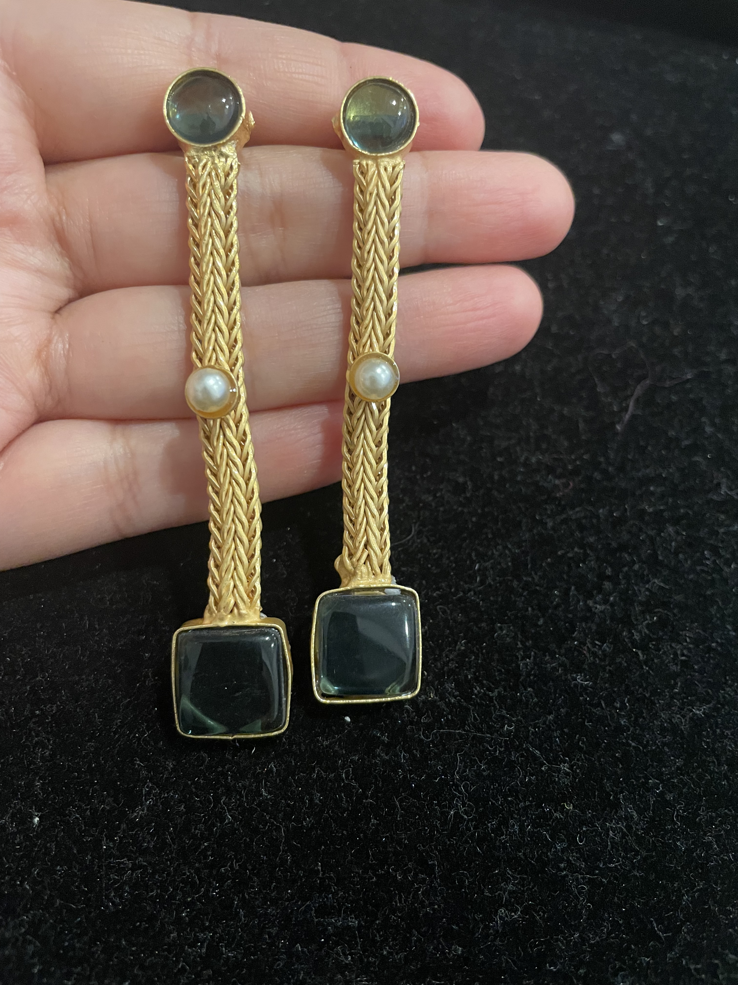 Elegant Gold-Toned Drop Earrings