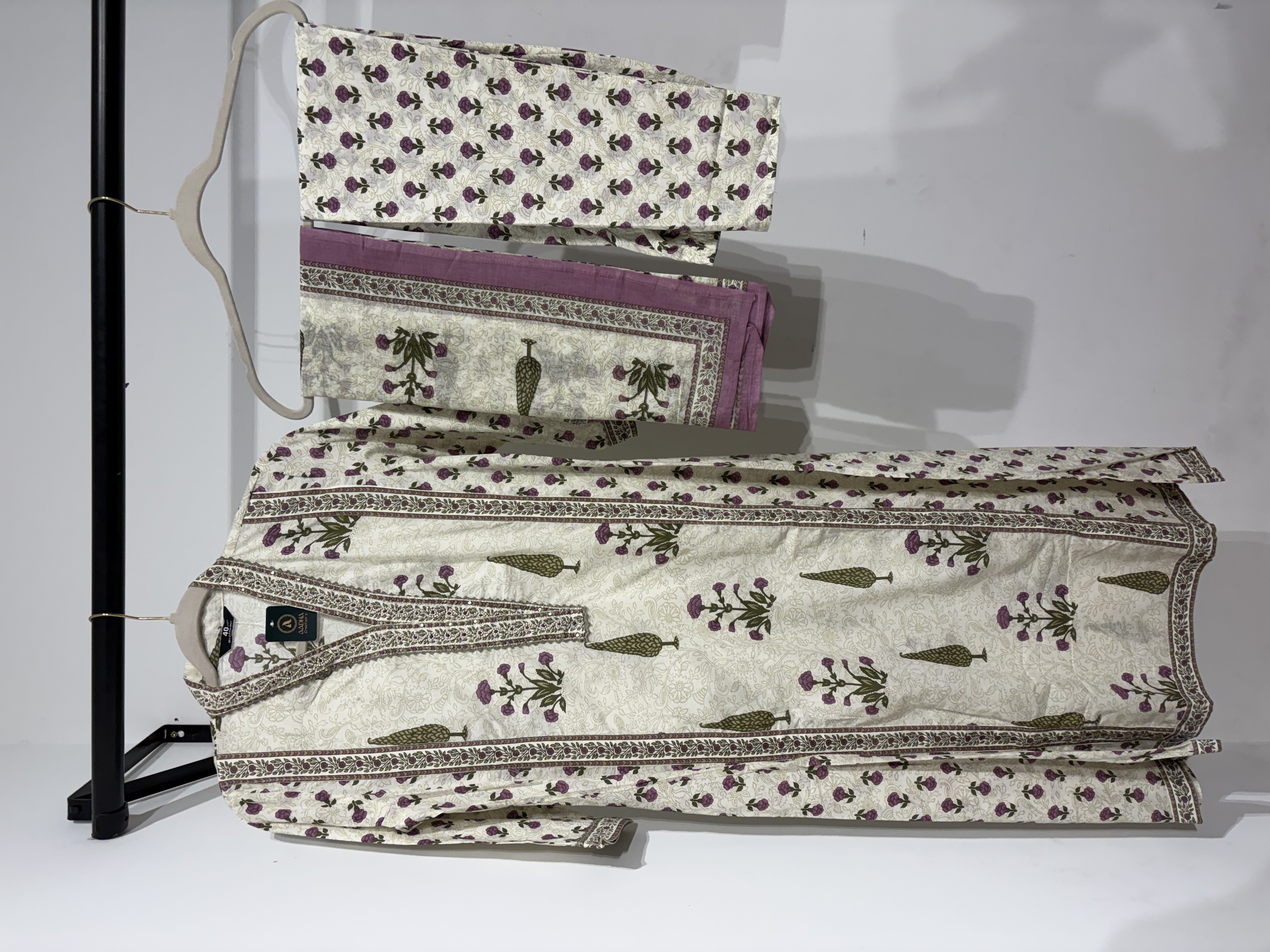 Elegant Printed A-Line Suit