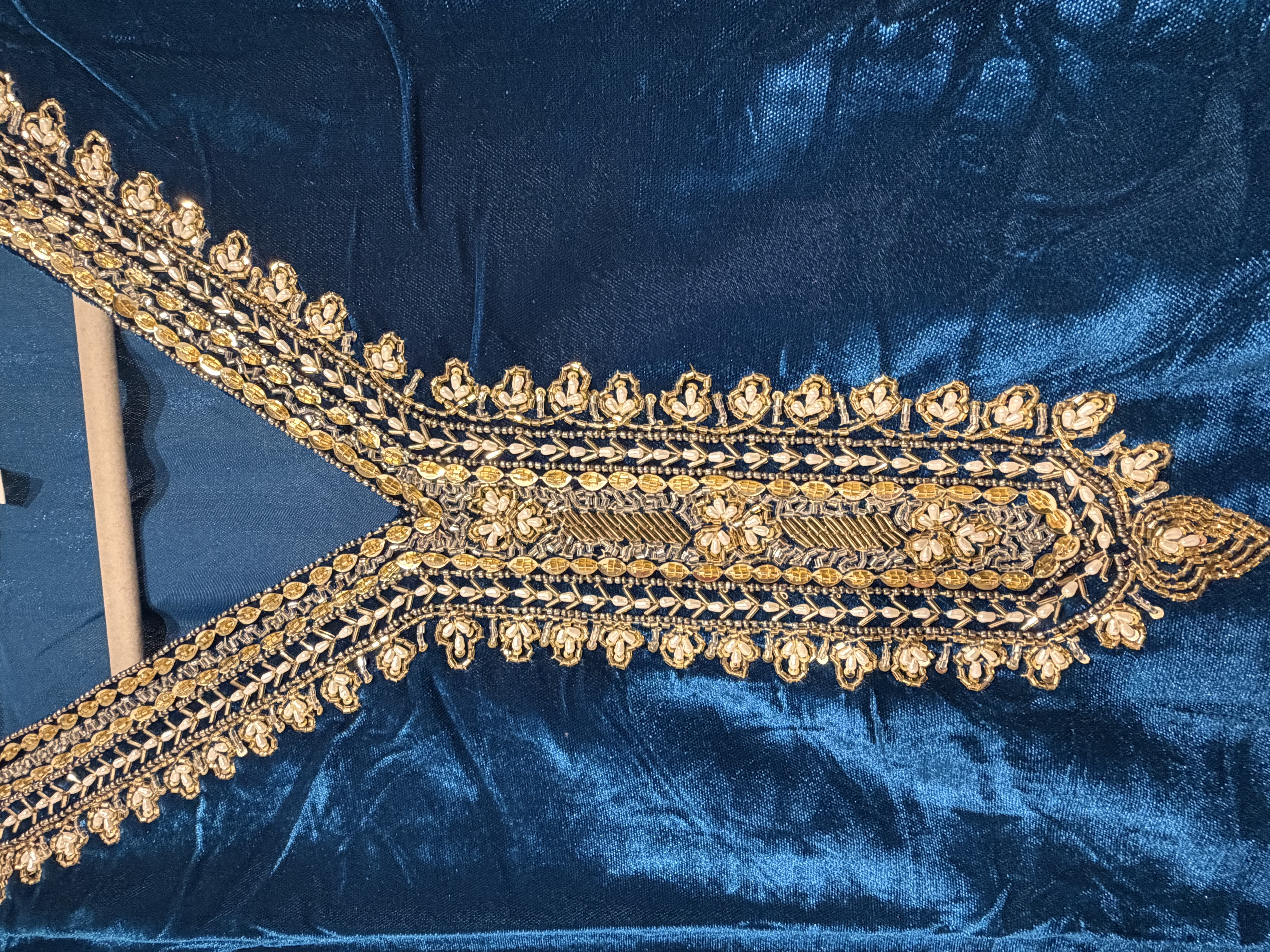 Teal Blue Velvet 3 Piece