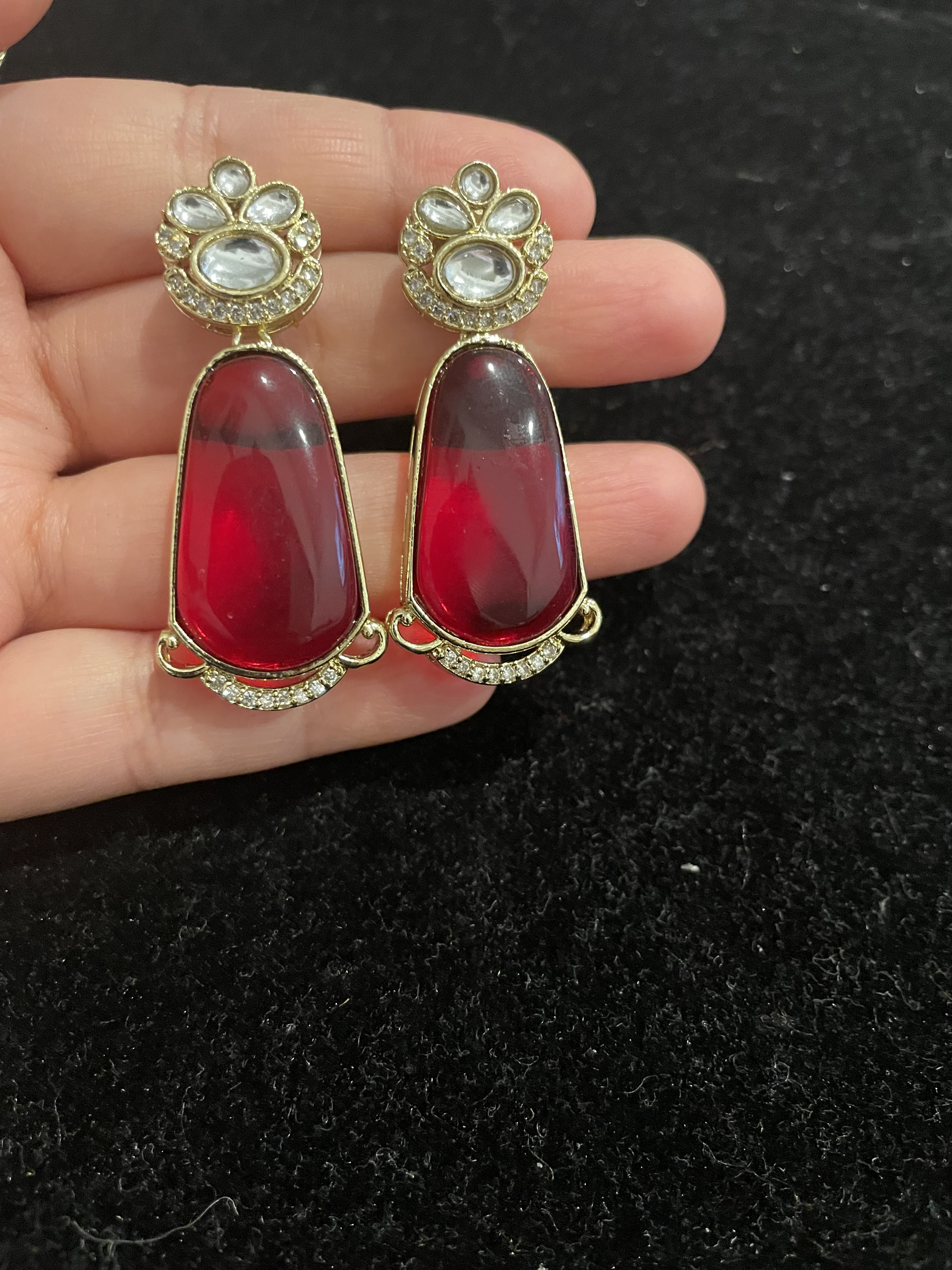 Doublet Stone Moissanite Kundan