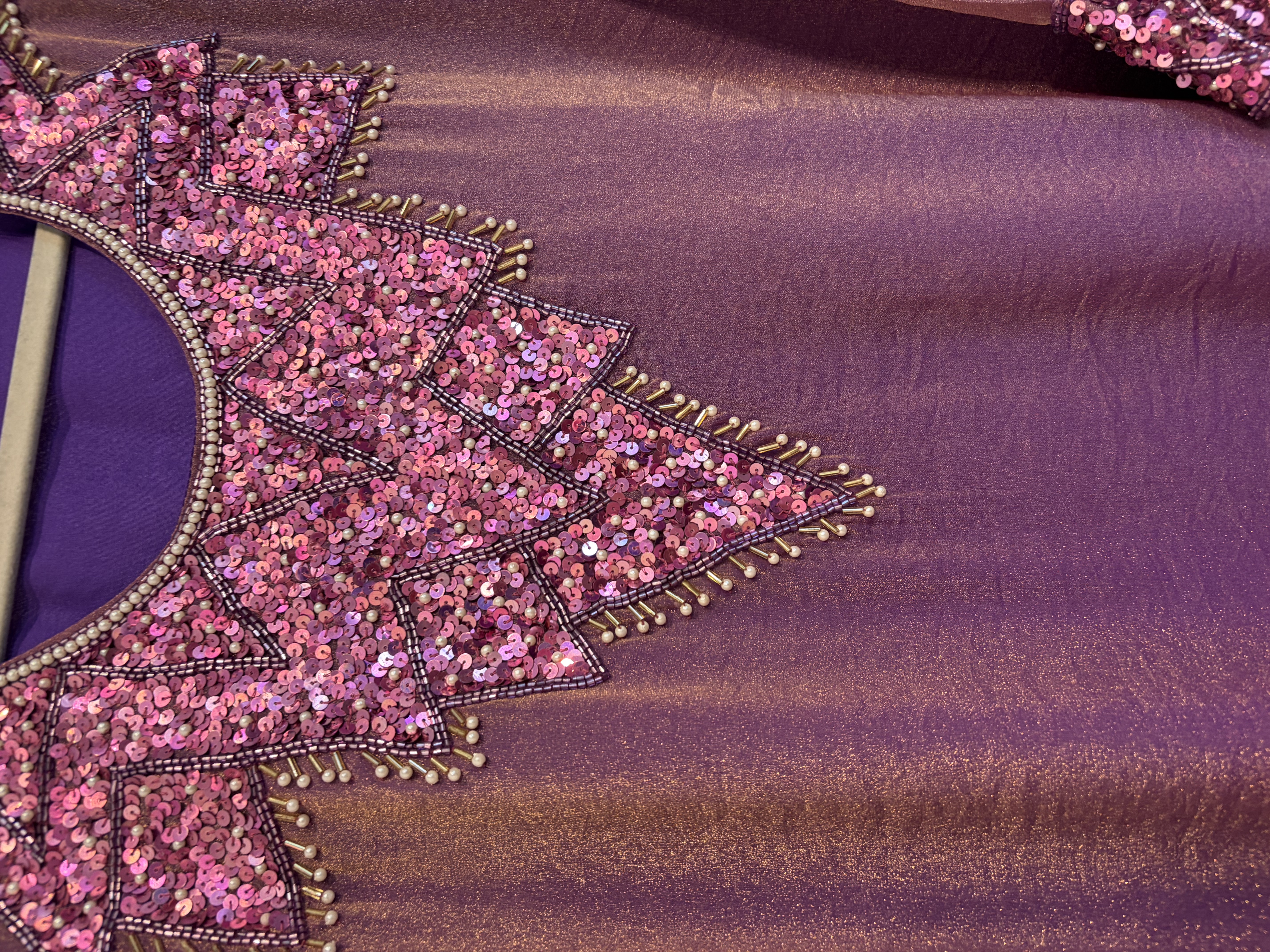 Purple Embellished Suit