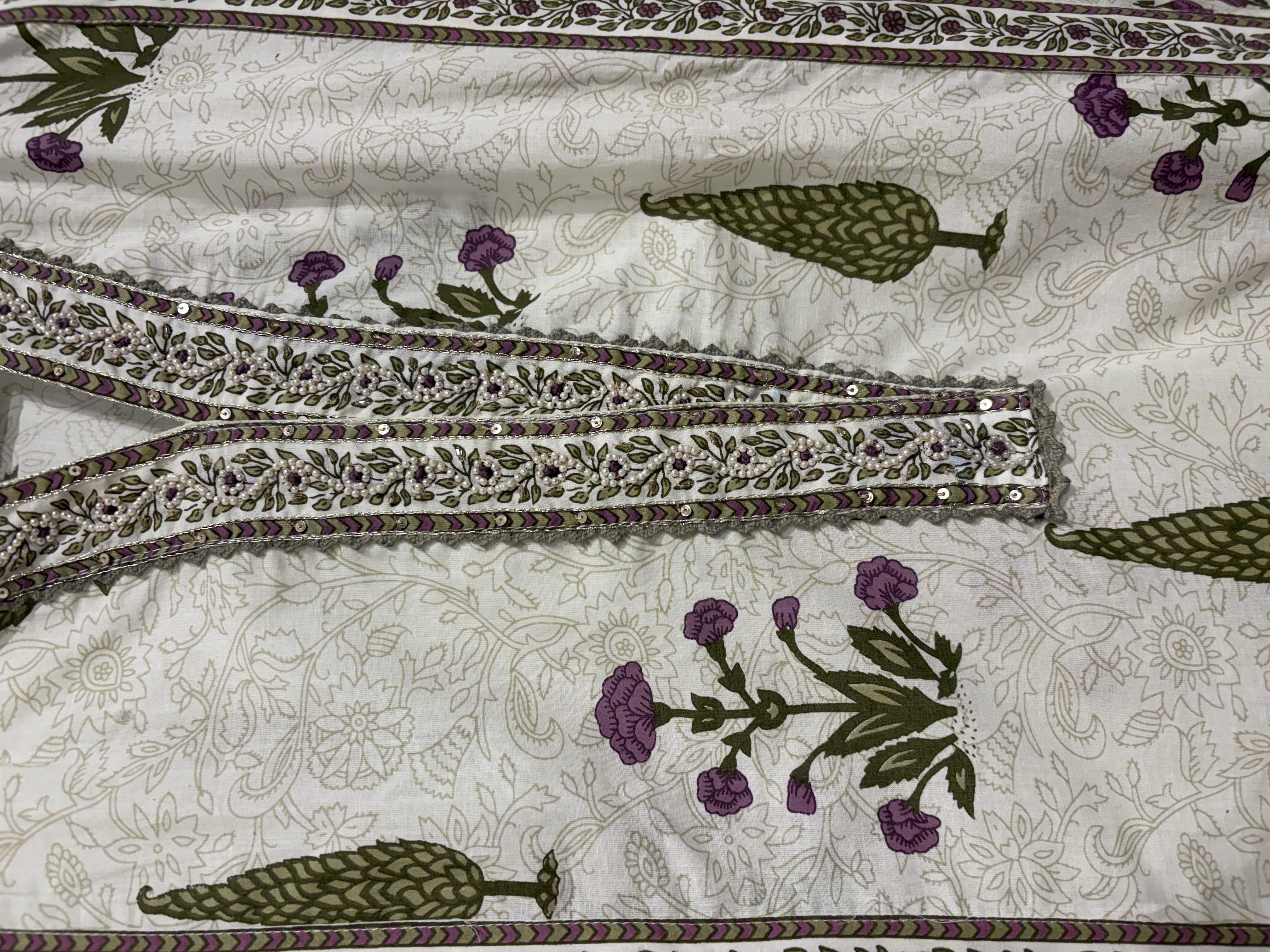 Elegant Printed A-Line Suit