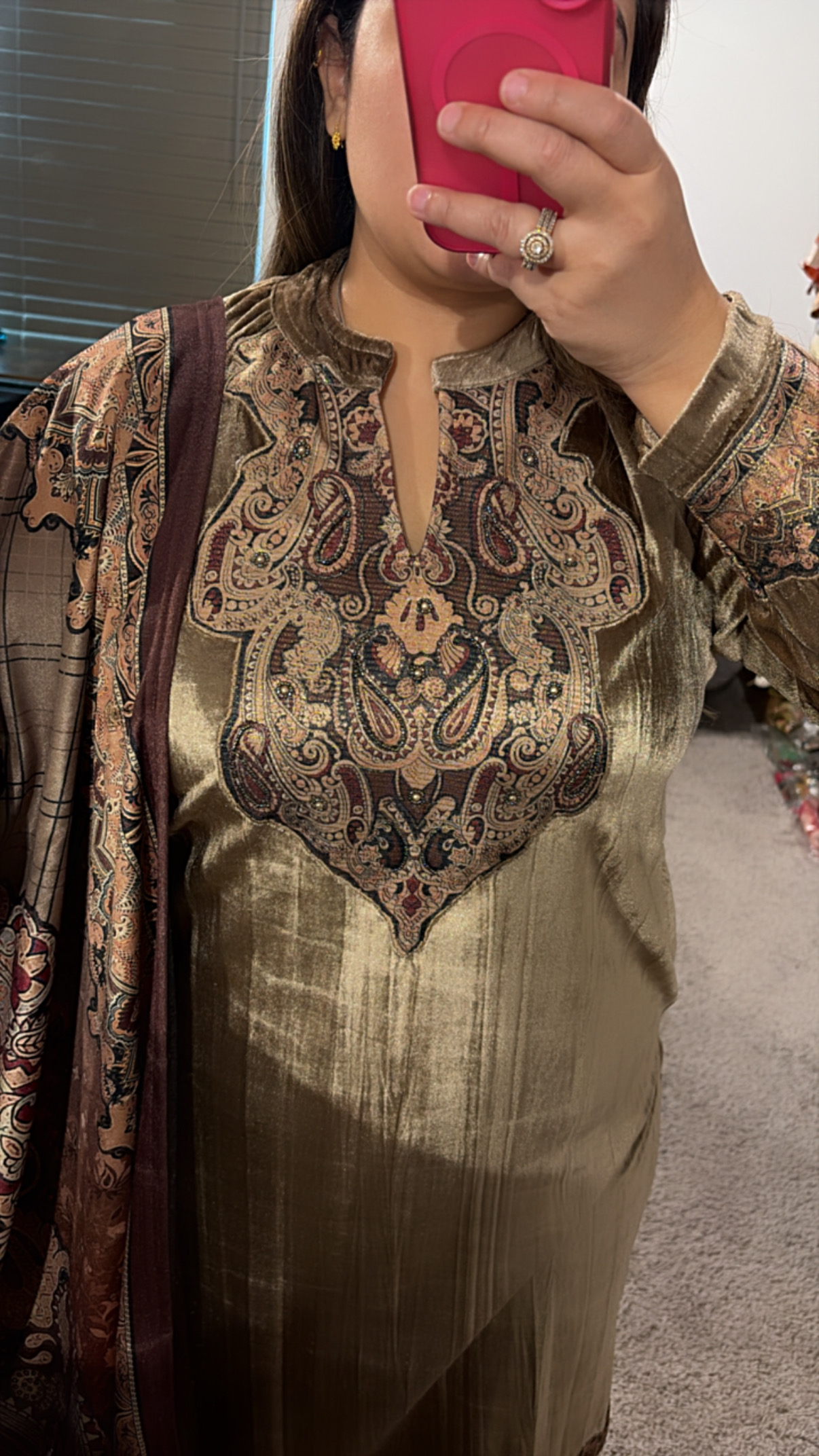 Crush Velvet Kashmiri Suit