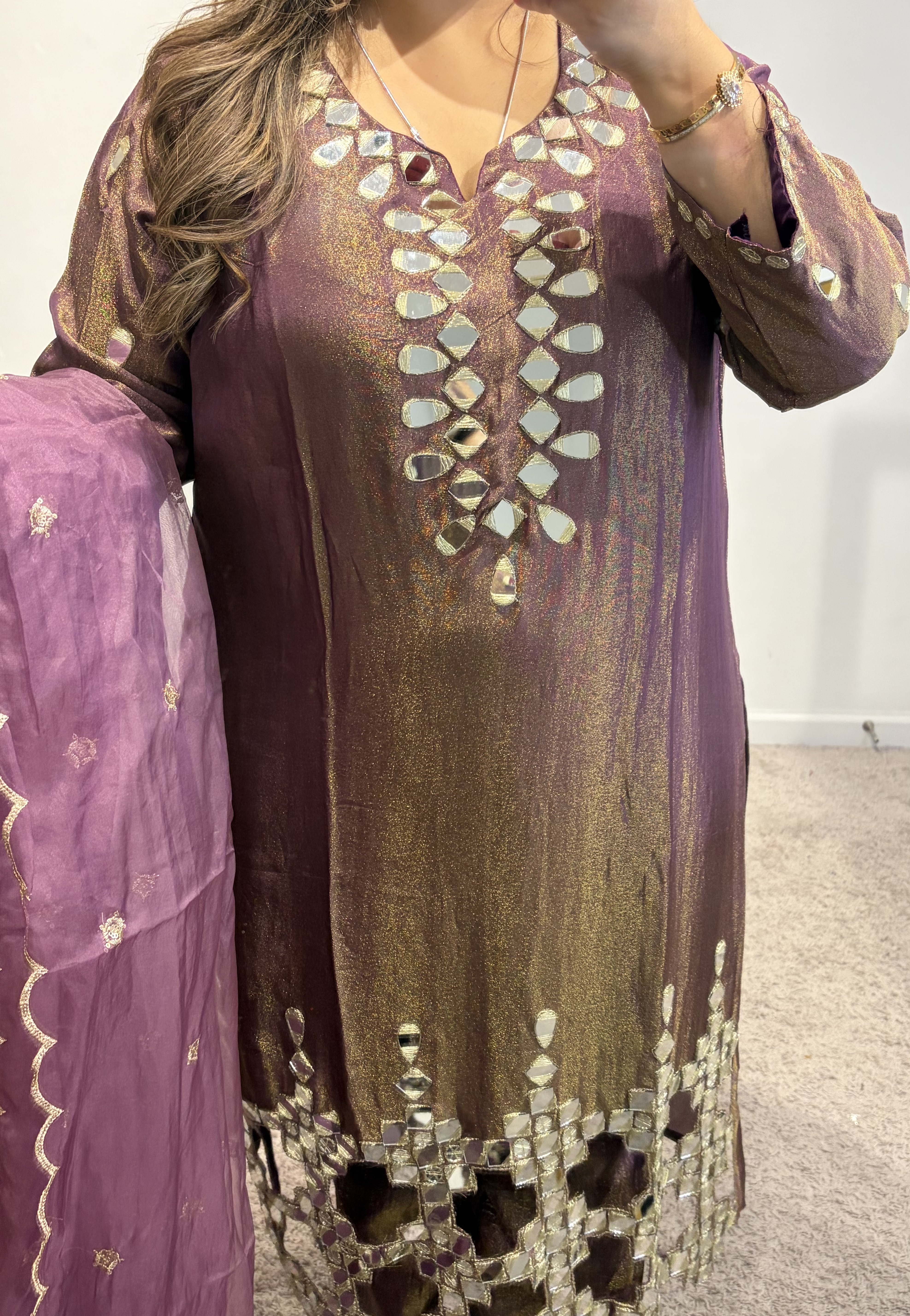 Lavya - Purple Three Piece