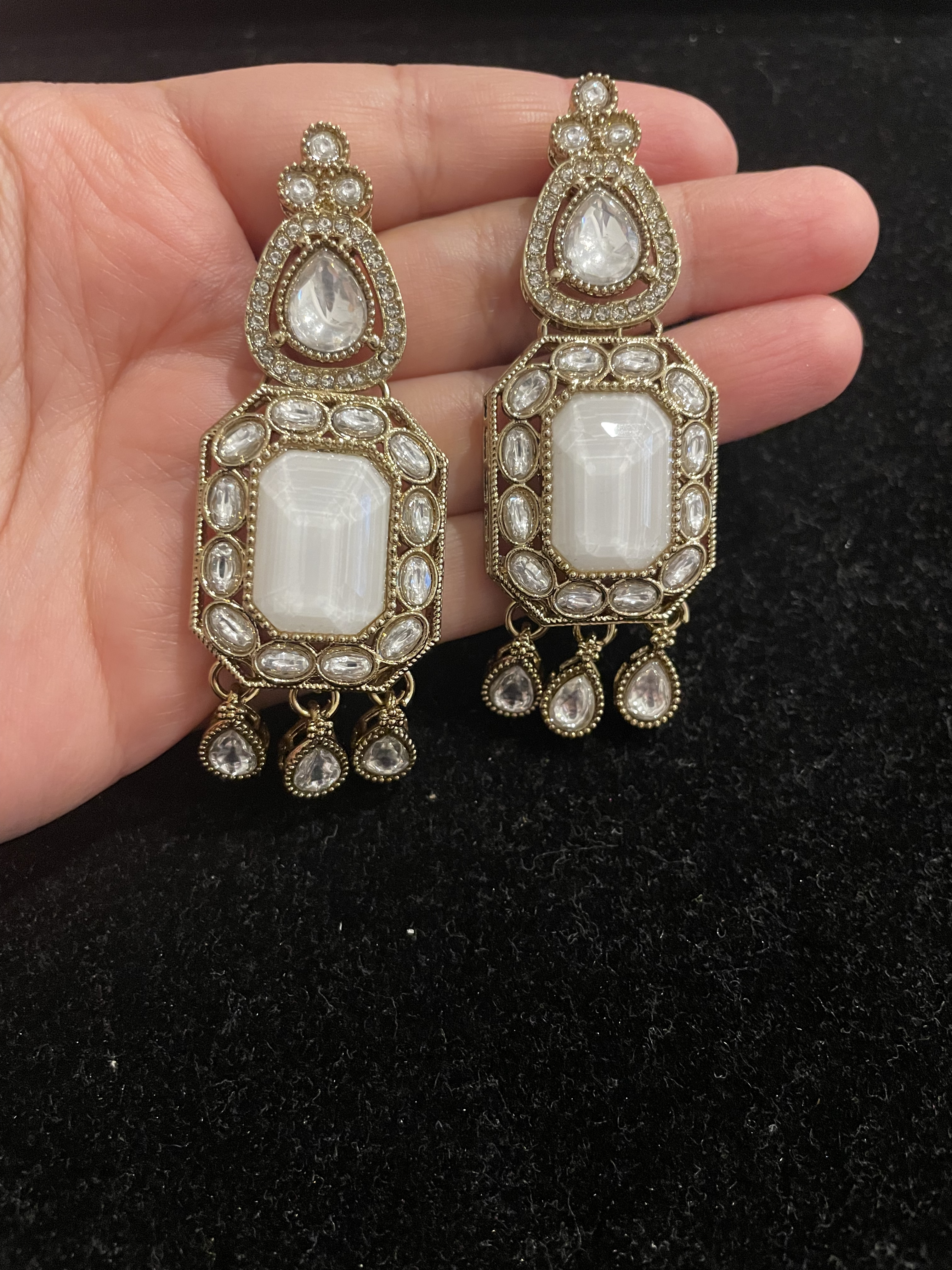 Elegant Gemstone Drop Earrings