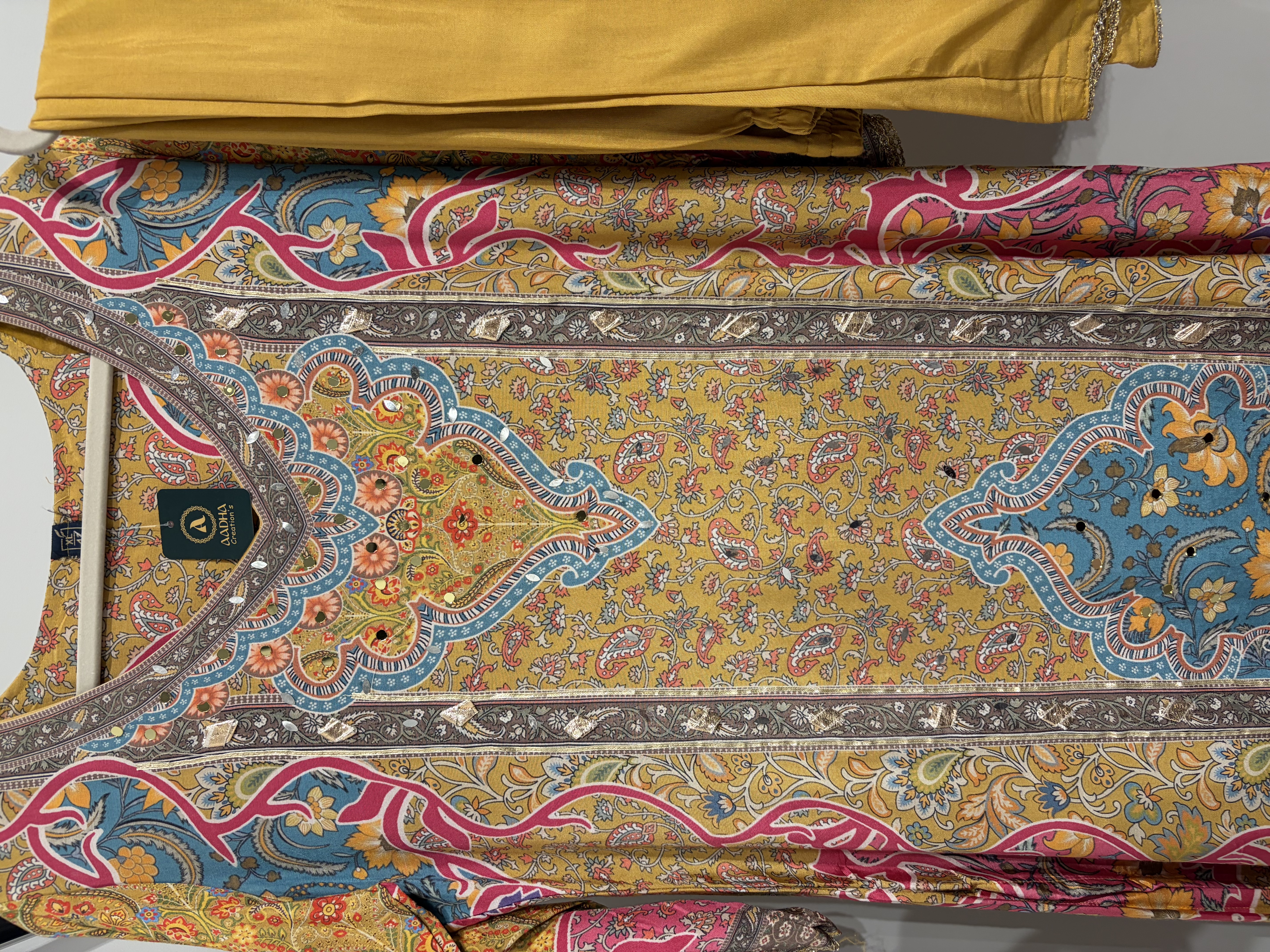 Pure Muslin Yellow 3 Piece