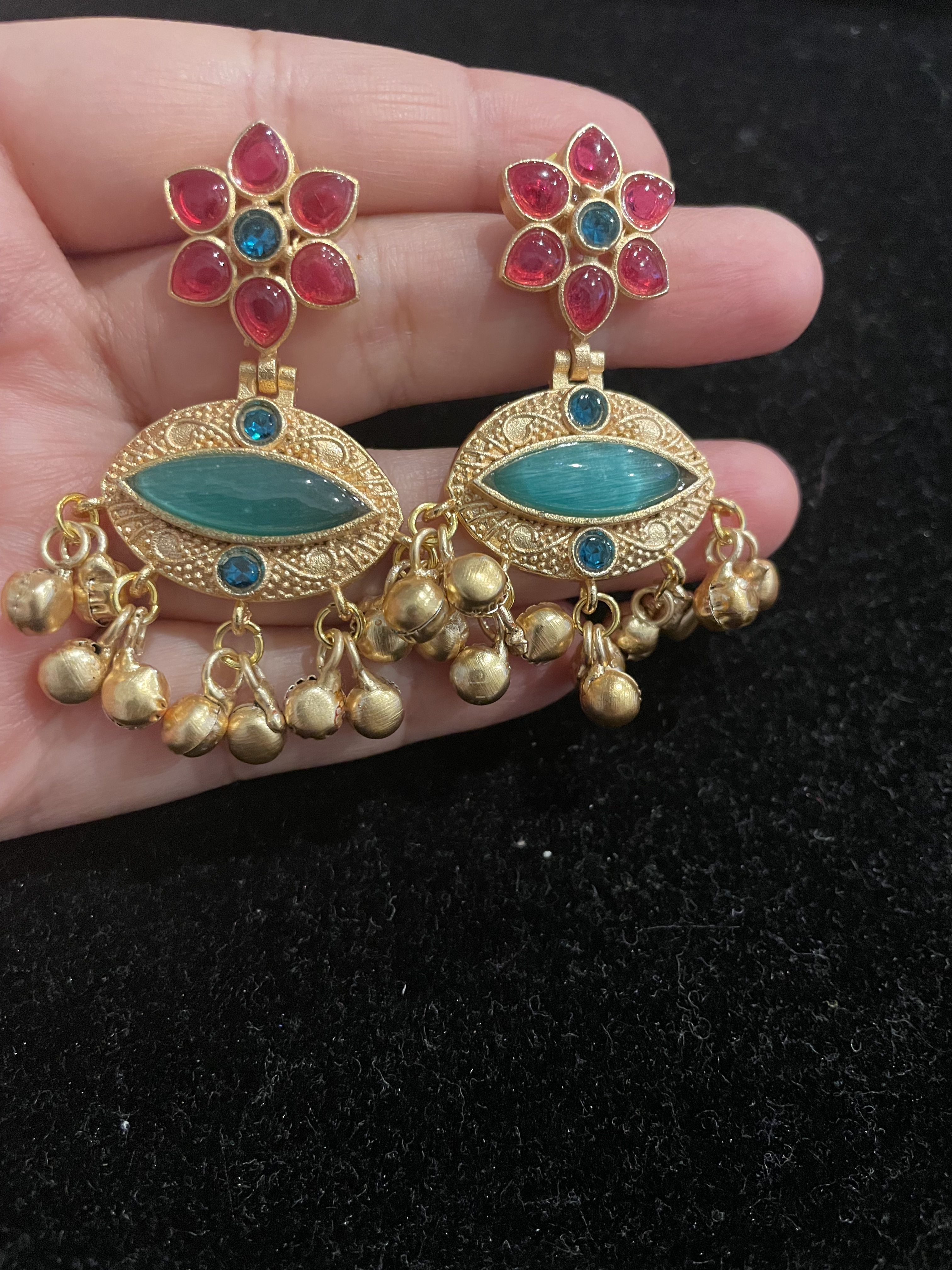 Traditional Gold-Plated Earrings