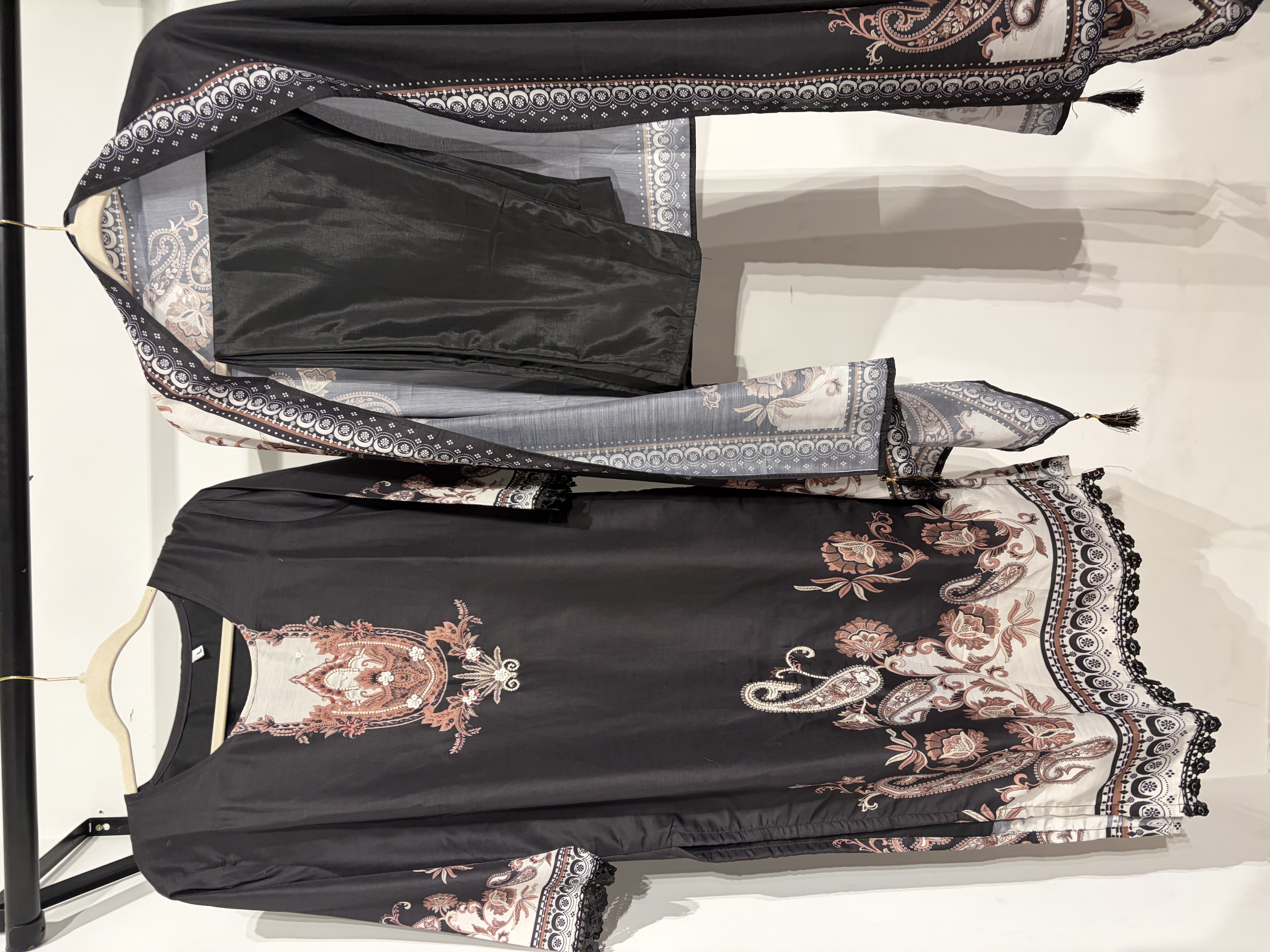 Elegant Black Printed Suit