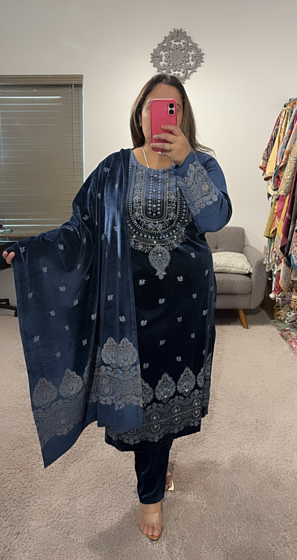 Micro Velvet Three Piece