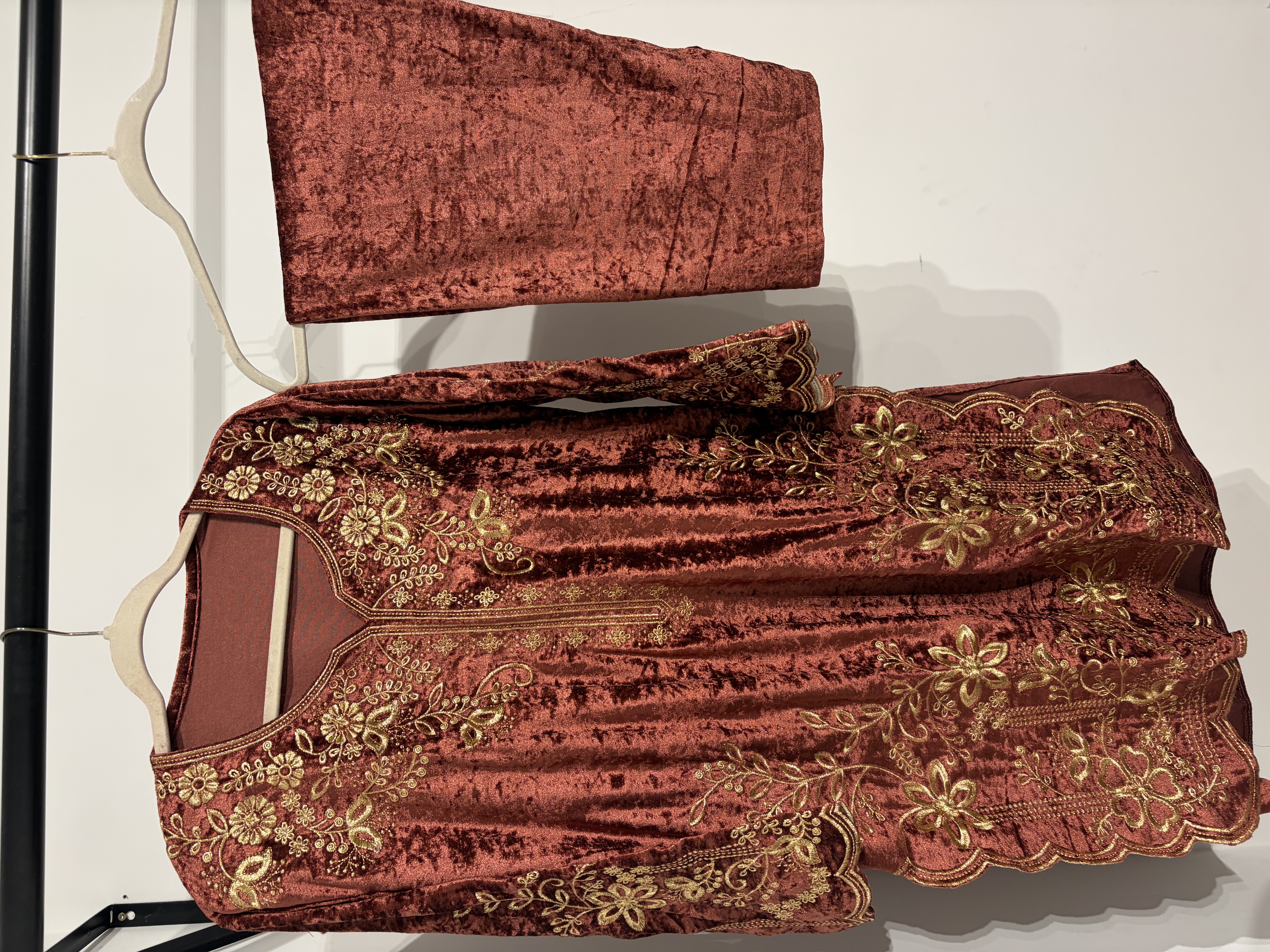 Ice Velvet Zari Co ord Set