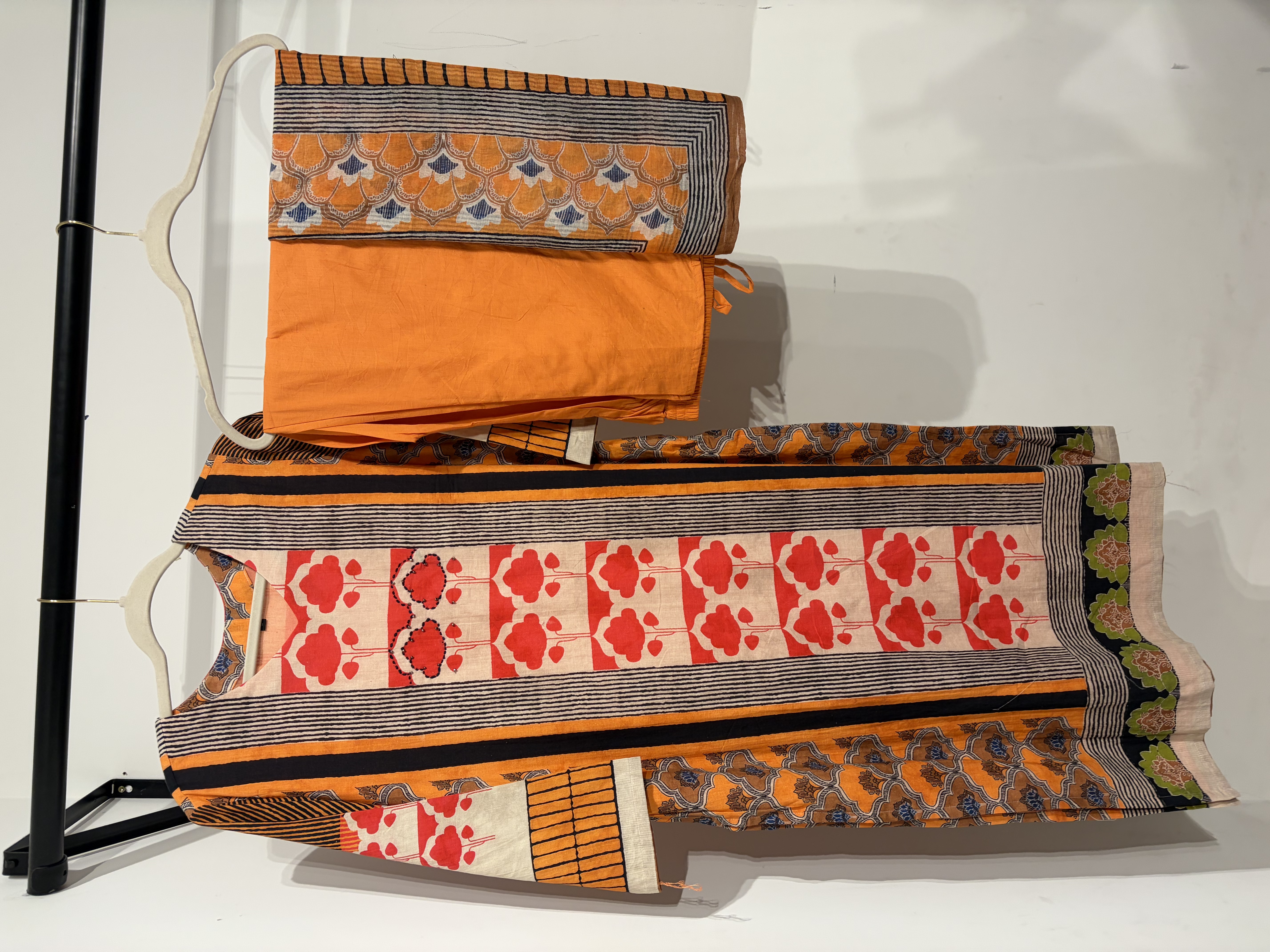 Printed Cotton Three-Piece Suit