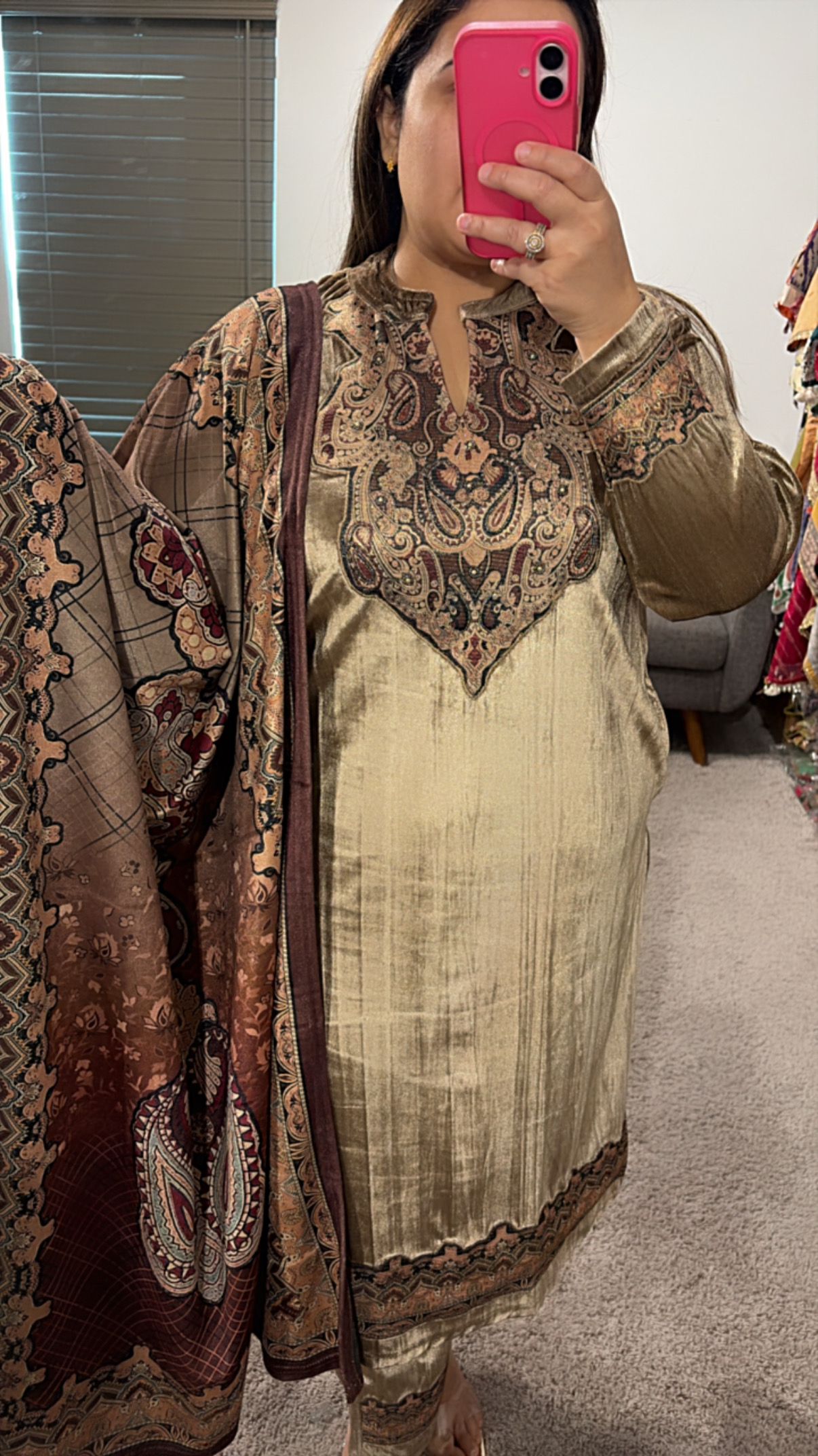 Crush Velvet Kashmiri Suit