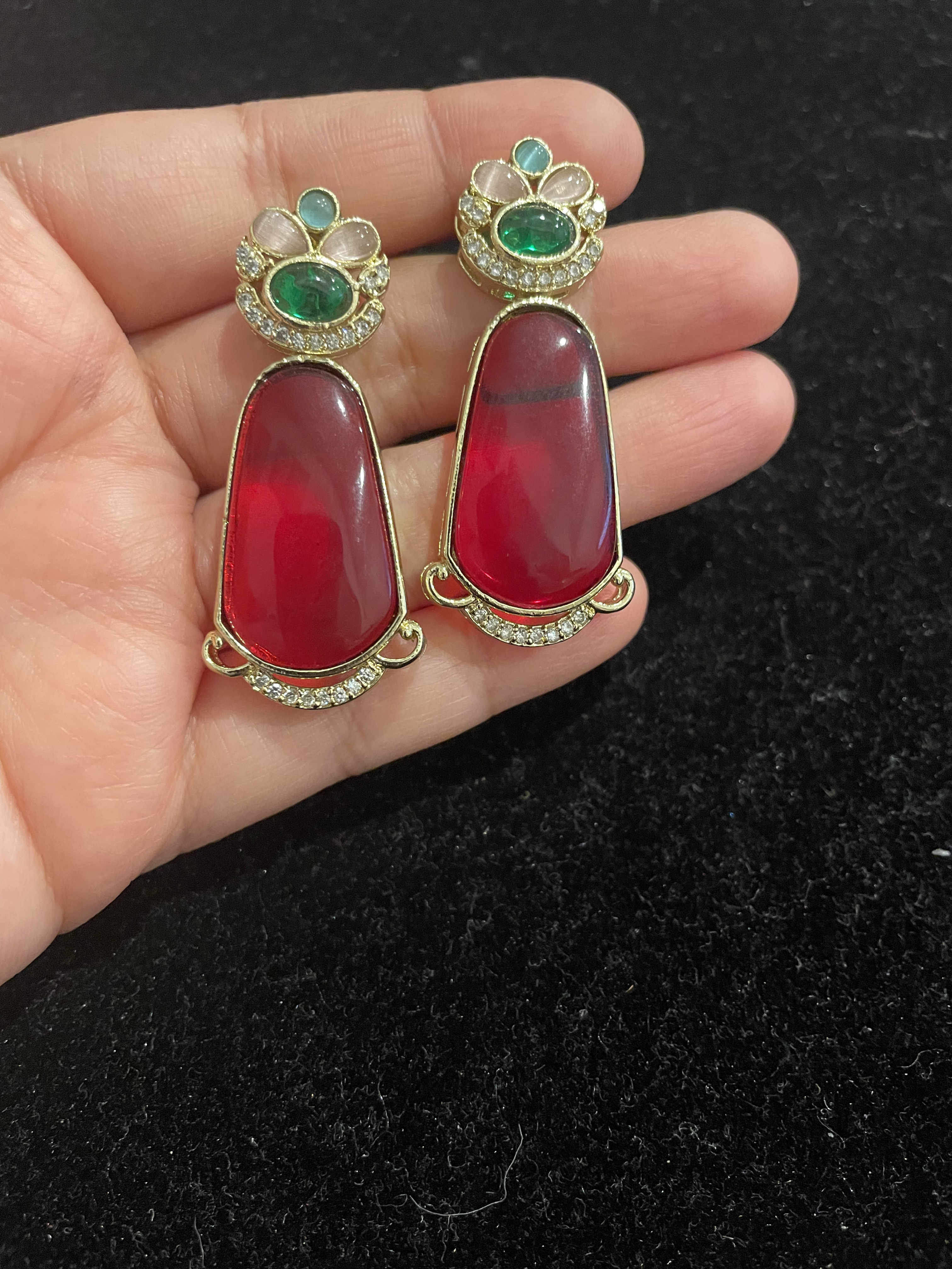 Doublet Stone Moissanite Kundan