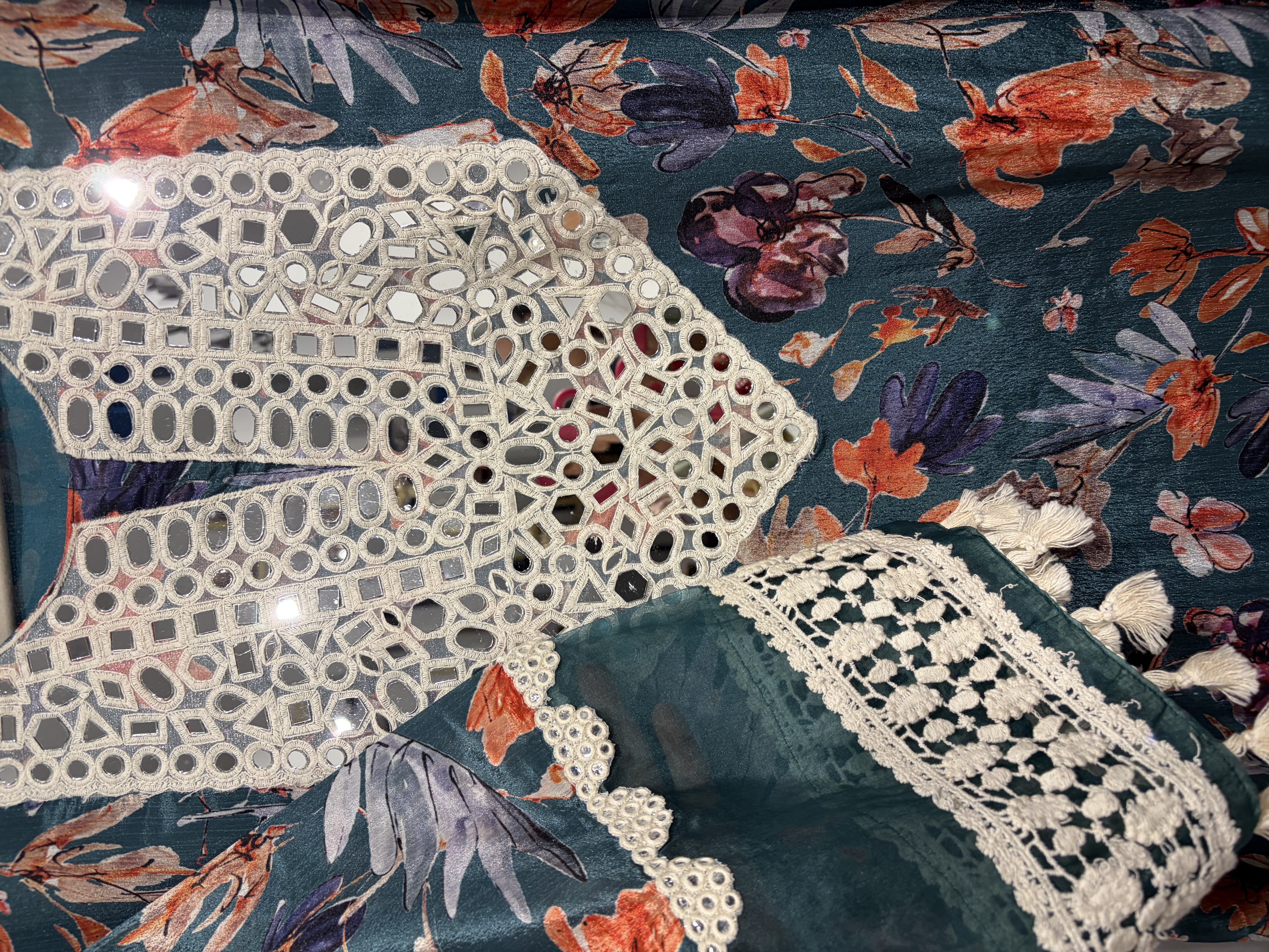 Floral Mirror Three Piece