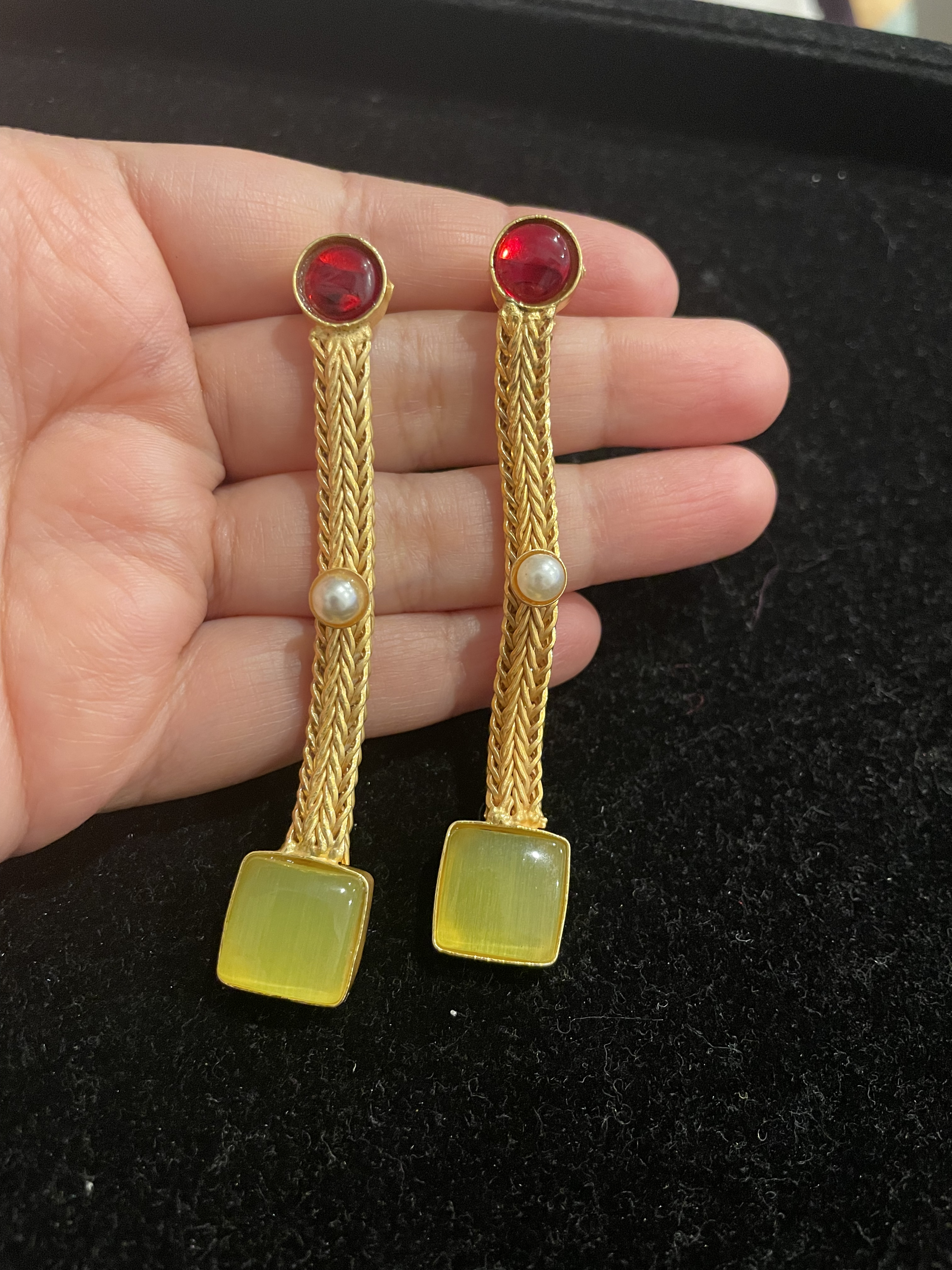 Elegant Gold-Toned Drop Earrings