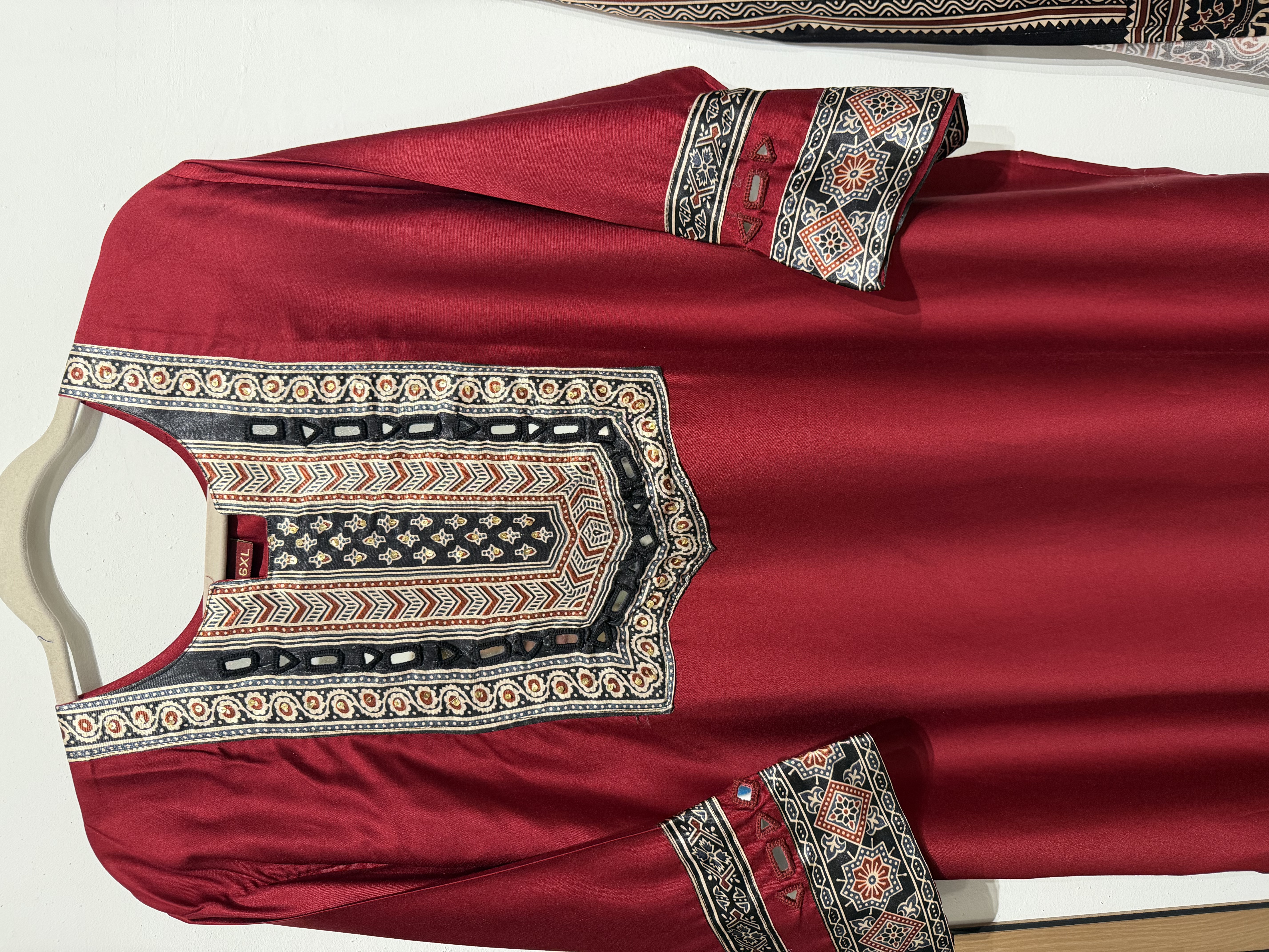 Maroon Gajji Silk  Three Piece Suit