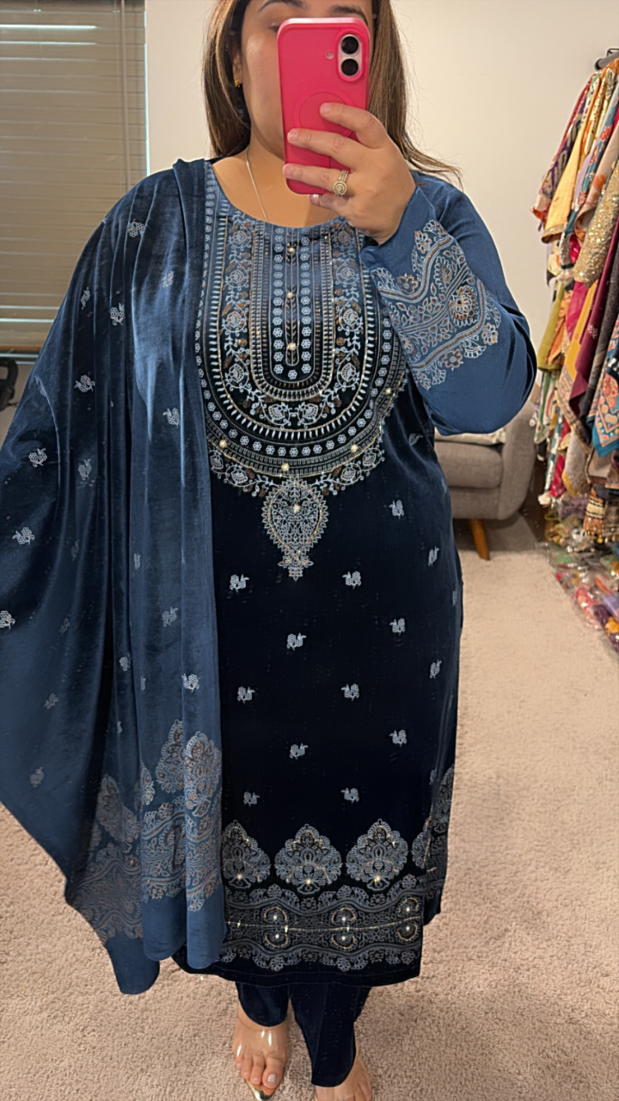 Micro Velvet Three Piece