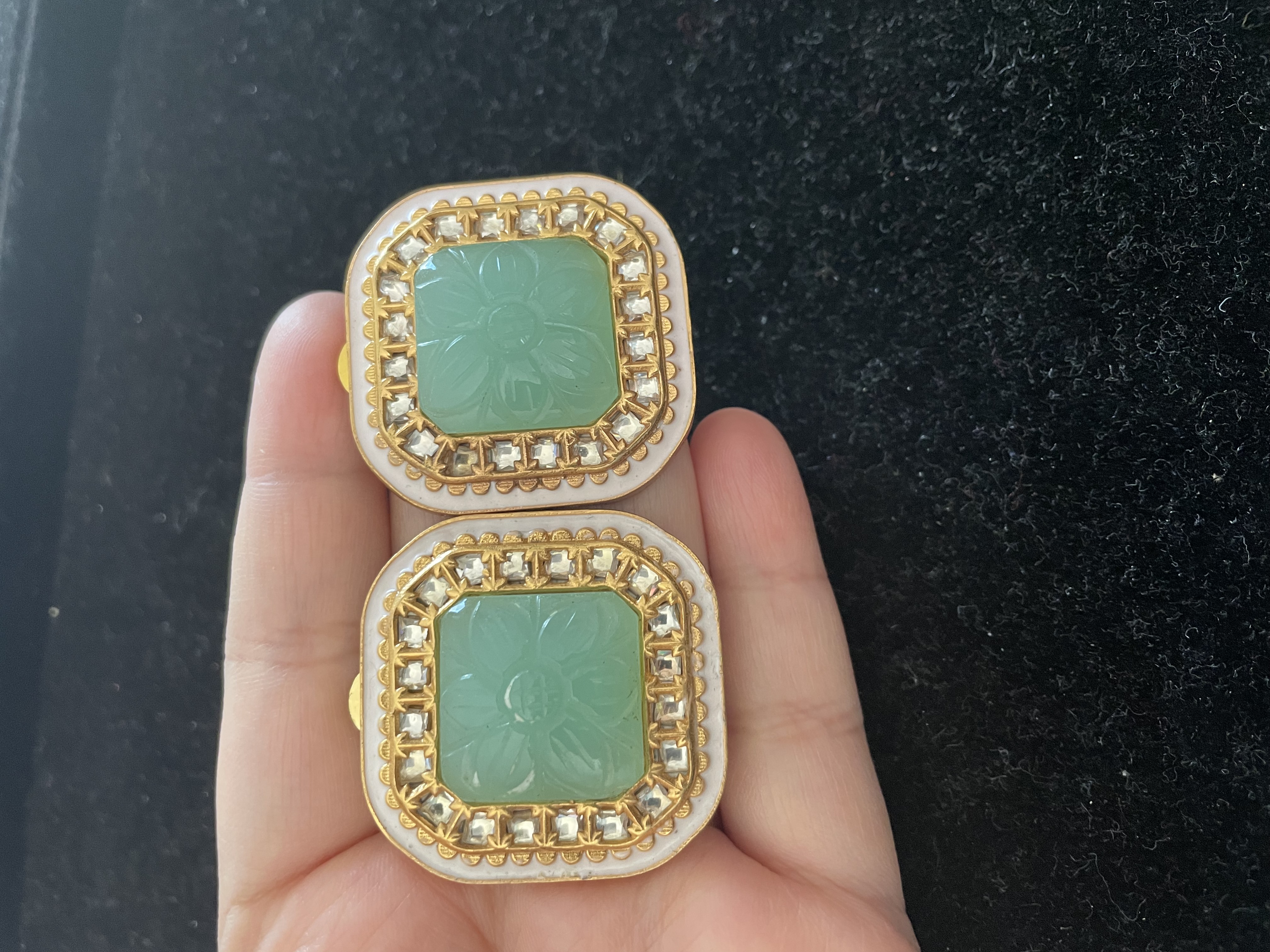 Vintage Stone Studs.