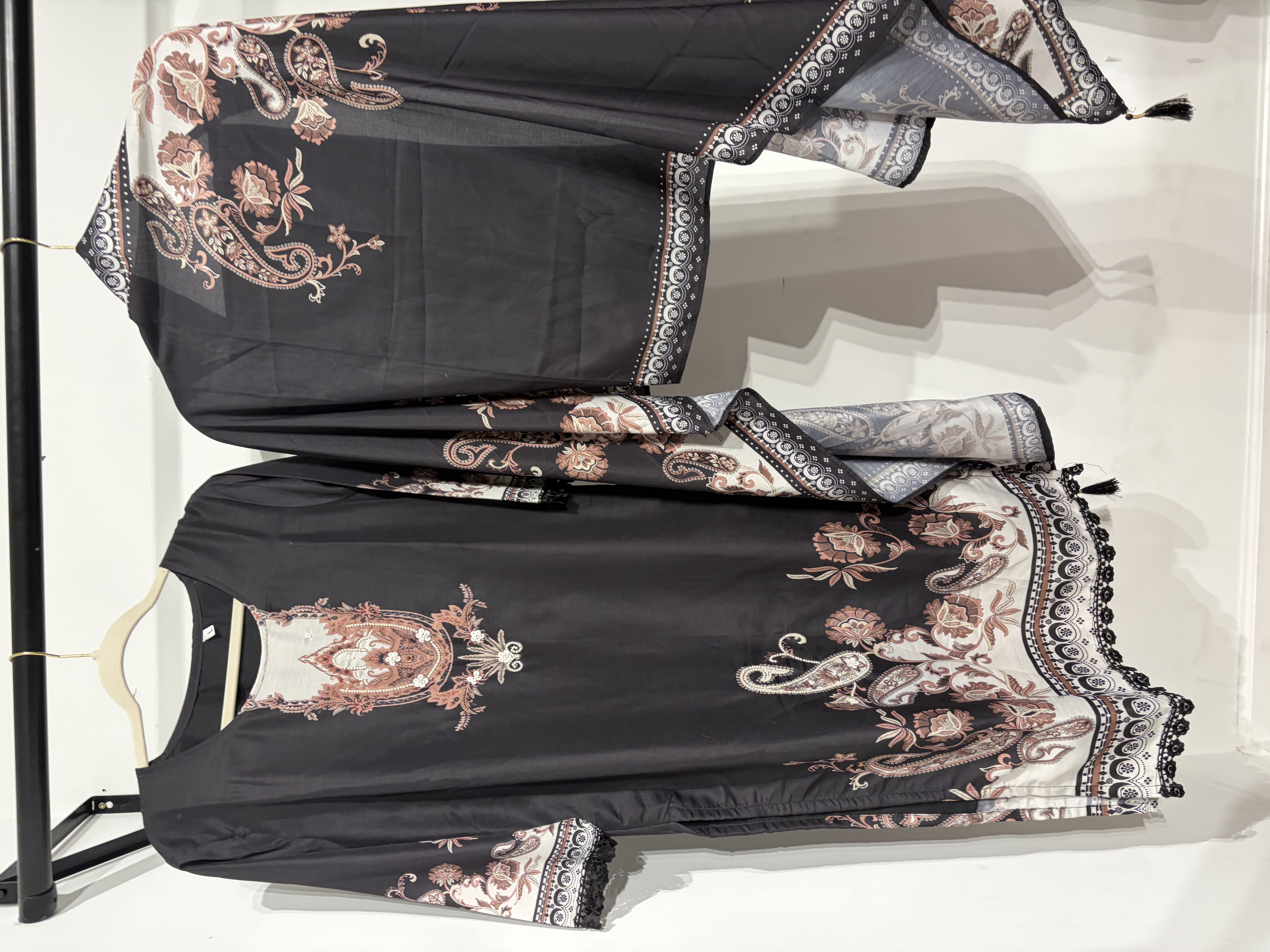 Elegant Black Printed Suit