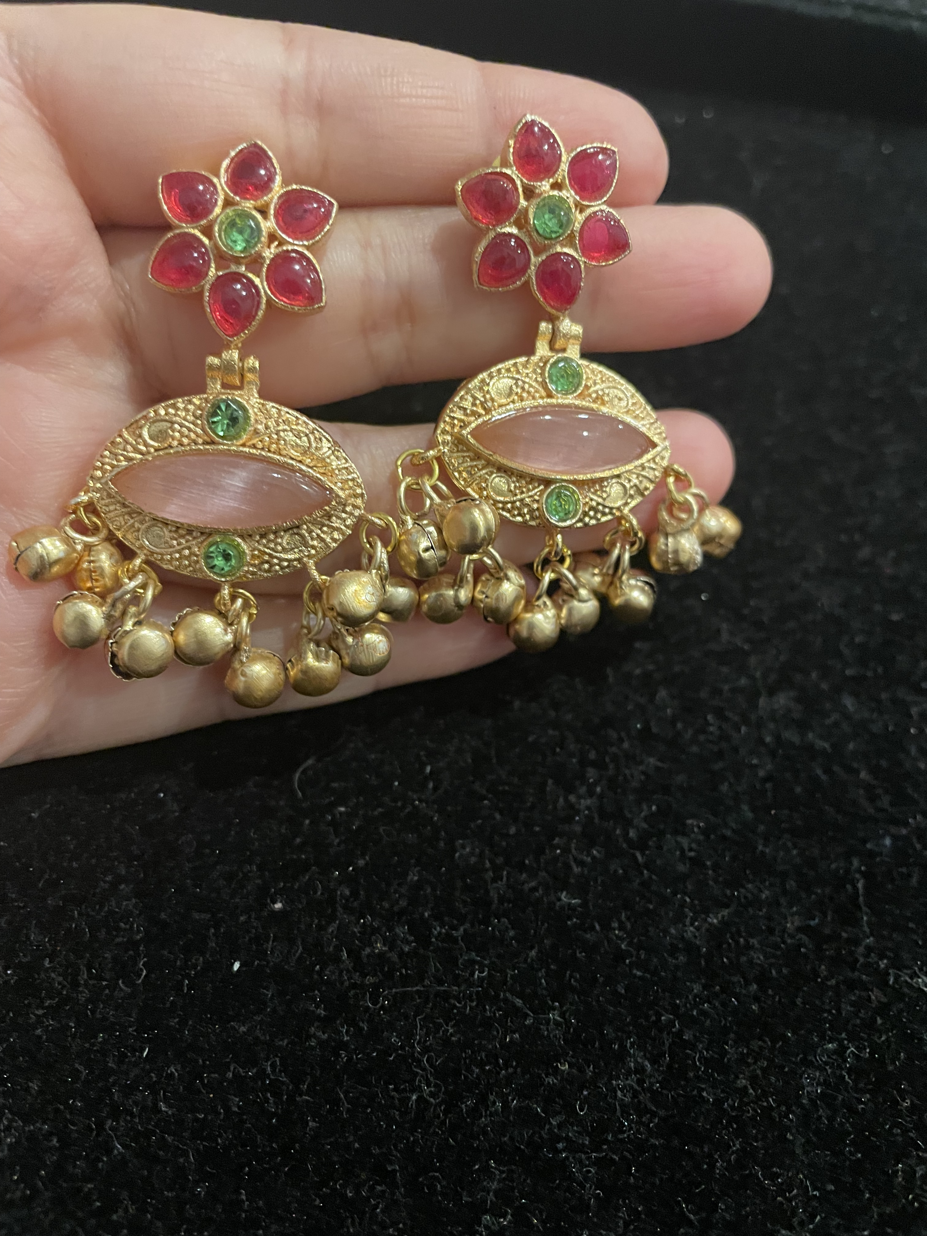 Traditional Gold-Plated Earrings